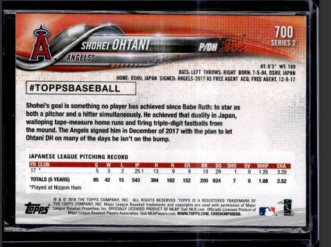 2025 Topps Series 2 Rookie Shohei Ohtani