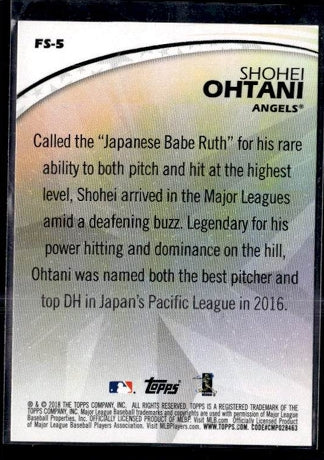 2018 Topps Future Stars Rookie Shohei Ohtani