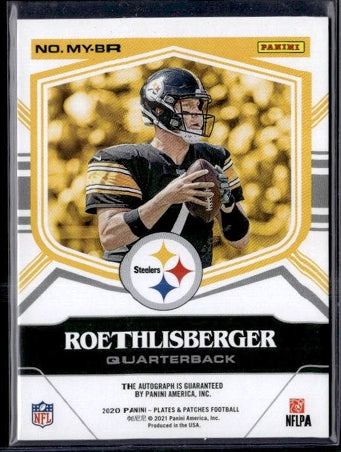 2020 Panini Plate & Patches Mystic Marks Blue Auto /20 Ben Roethlisberger