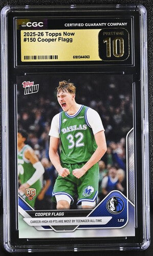 2025-26 Topps Now Cooper Flagg Rookie CGC Pristine 10
