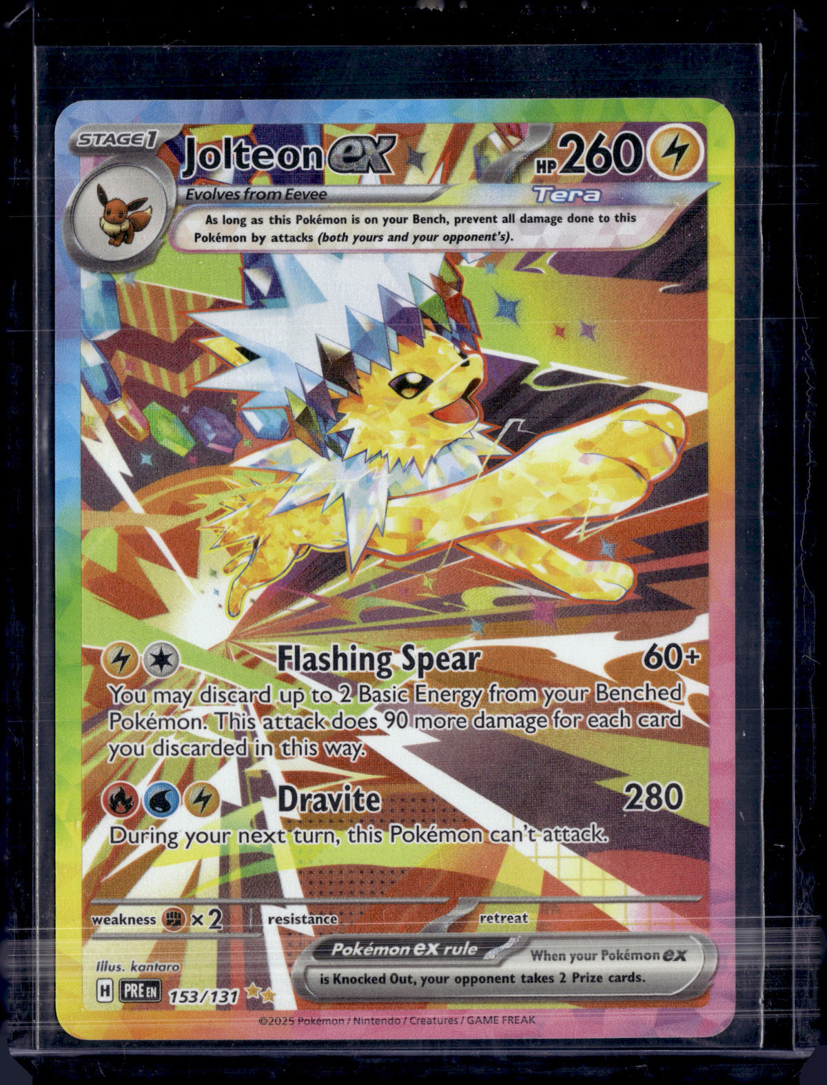 Jolteon EX 153/131 Sir Special Illustration Rare SV Prismatic Evolutions