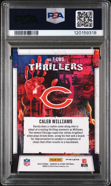 2024 Rookies & Stars - Caleb Williams Thrillers White /149 PSA 9