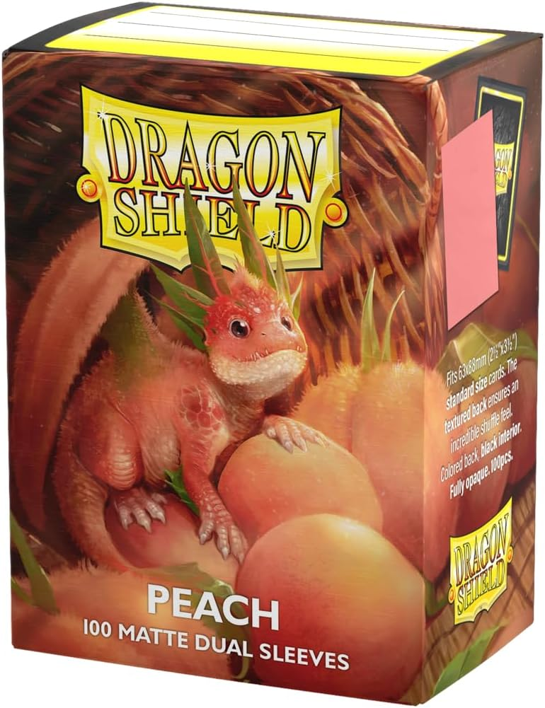 Dragon Shield Matte Dual Sleeves - Peach