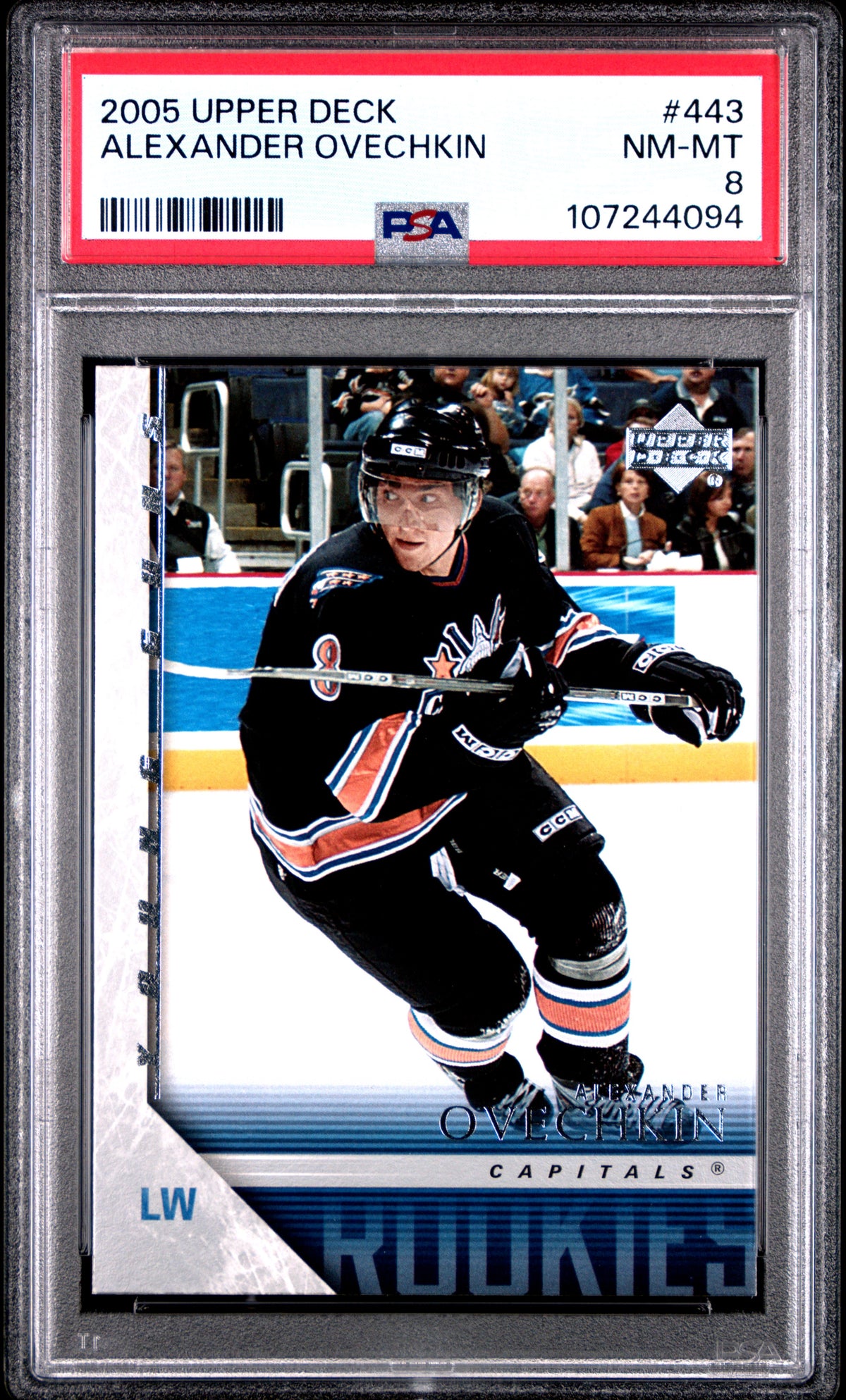 2005-06 Upper Deck Series 2 Alex Ovechkin Young guns PSA 8