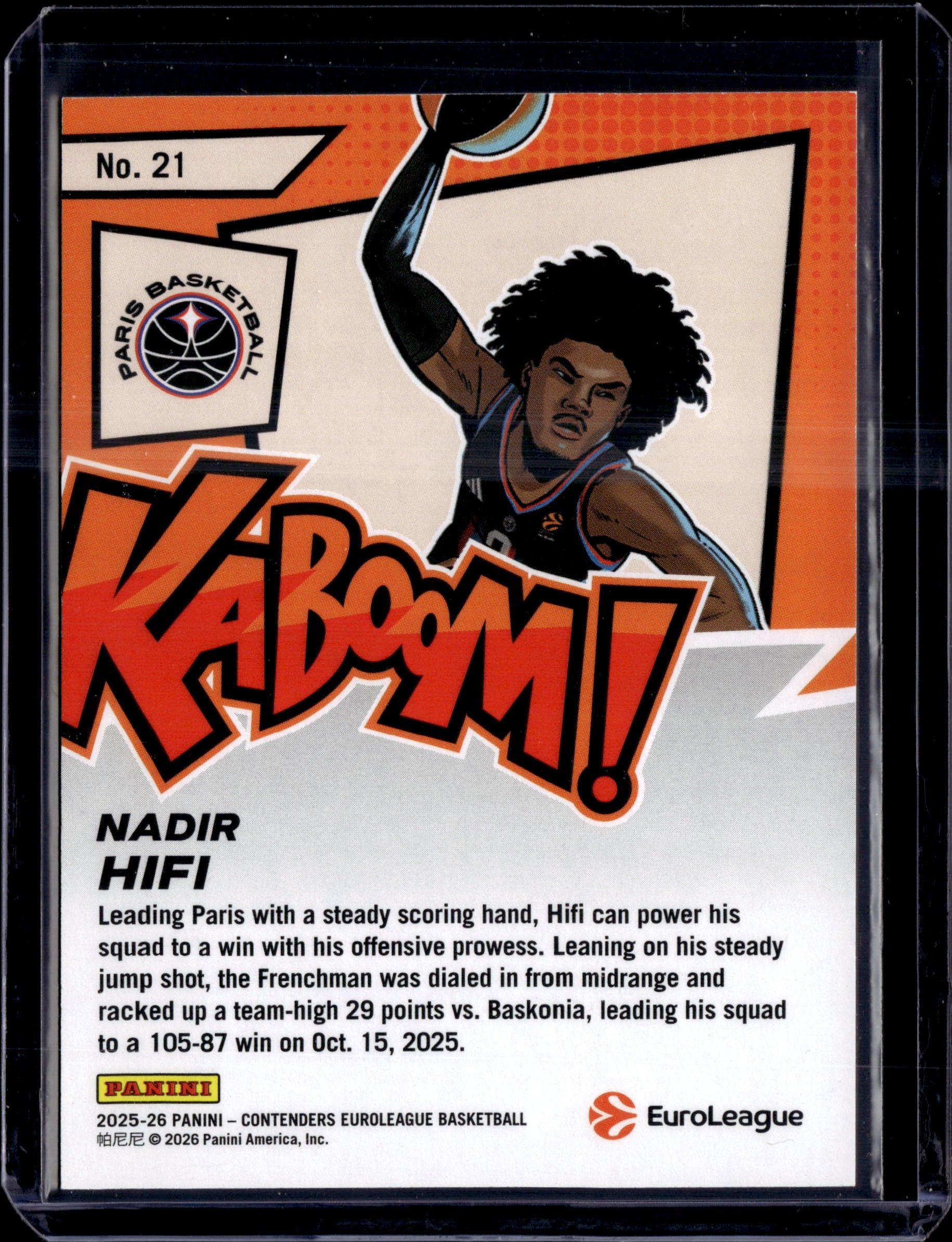 2025-26 Contenders Euroleague #21 Nadir Hifi KABOOM!
