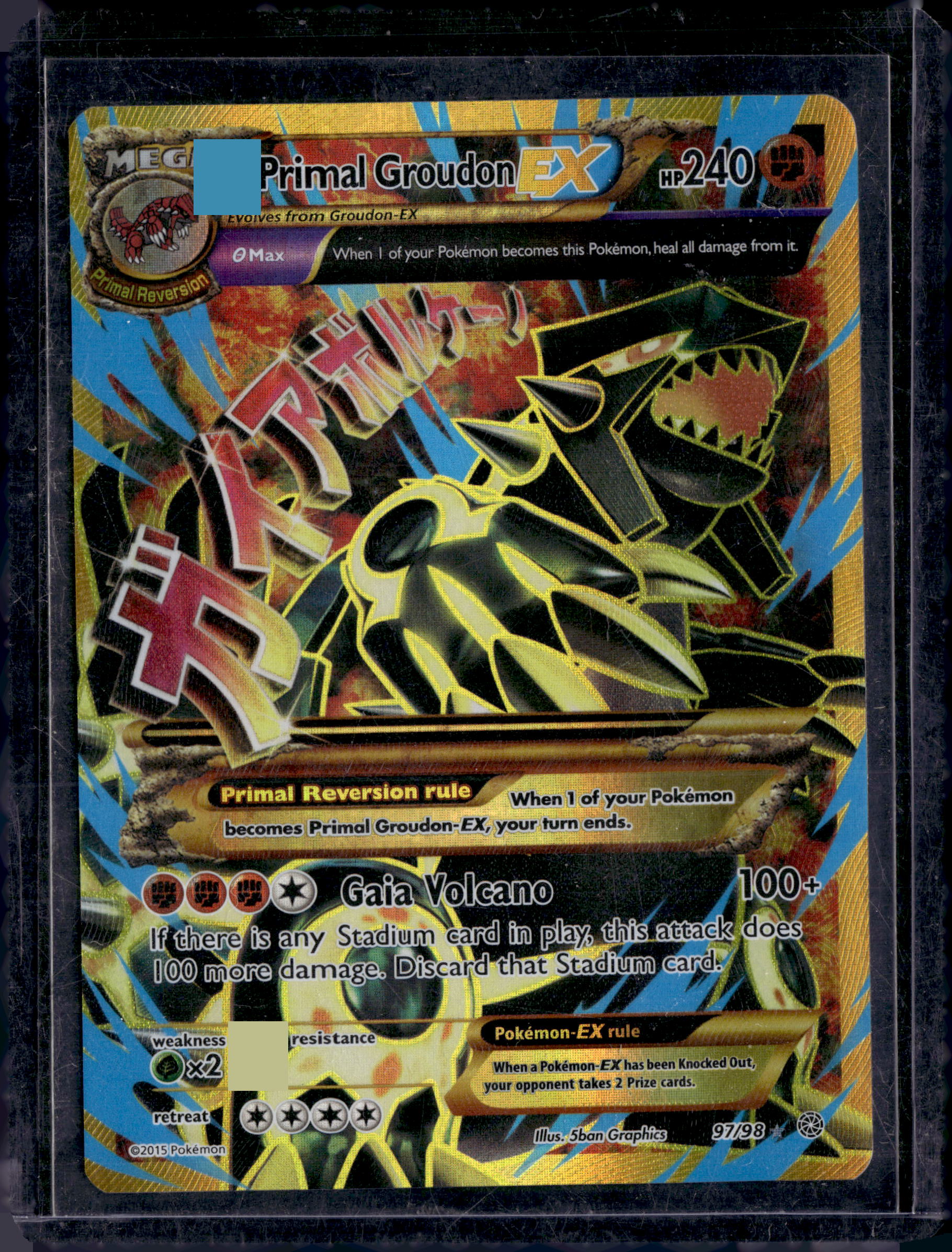 2015 Pokemon Ancient Origins Primal Groudon EX