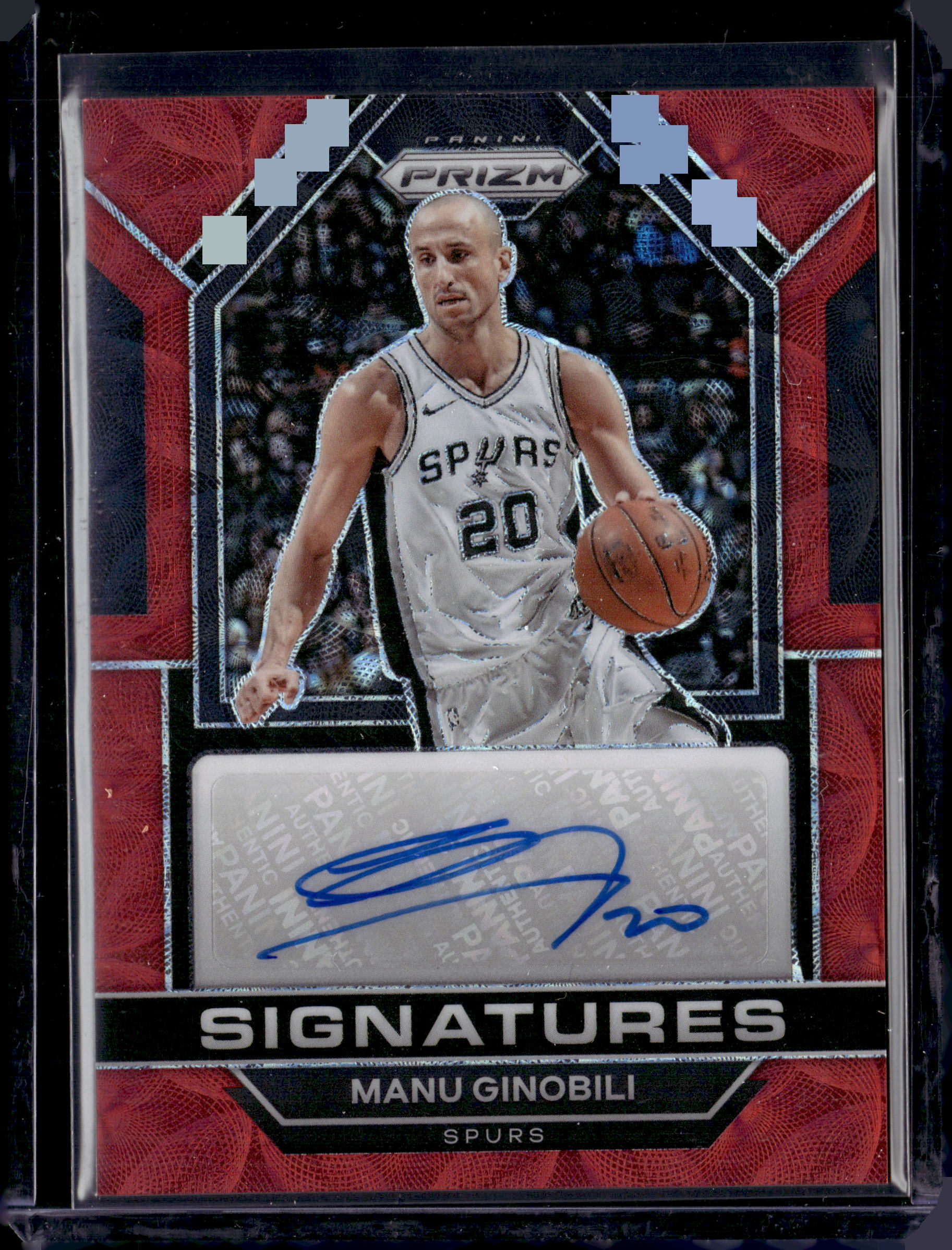 2022-23 Panini Prizm Manu Ginobili Red Choice Prizm Auto
