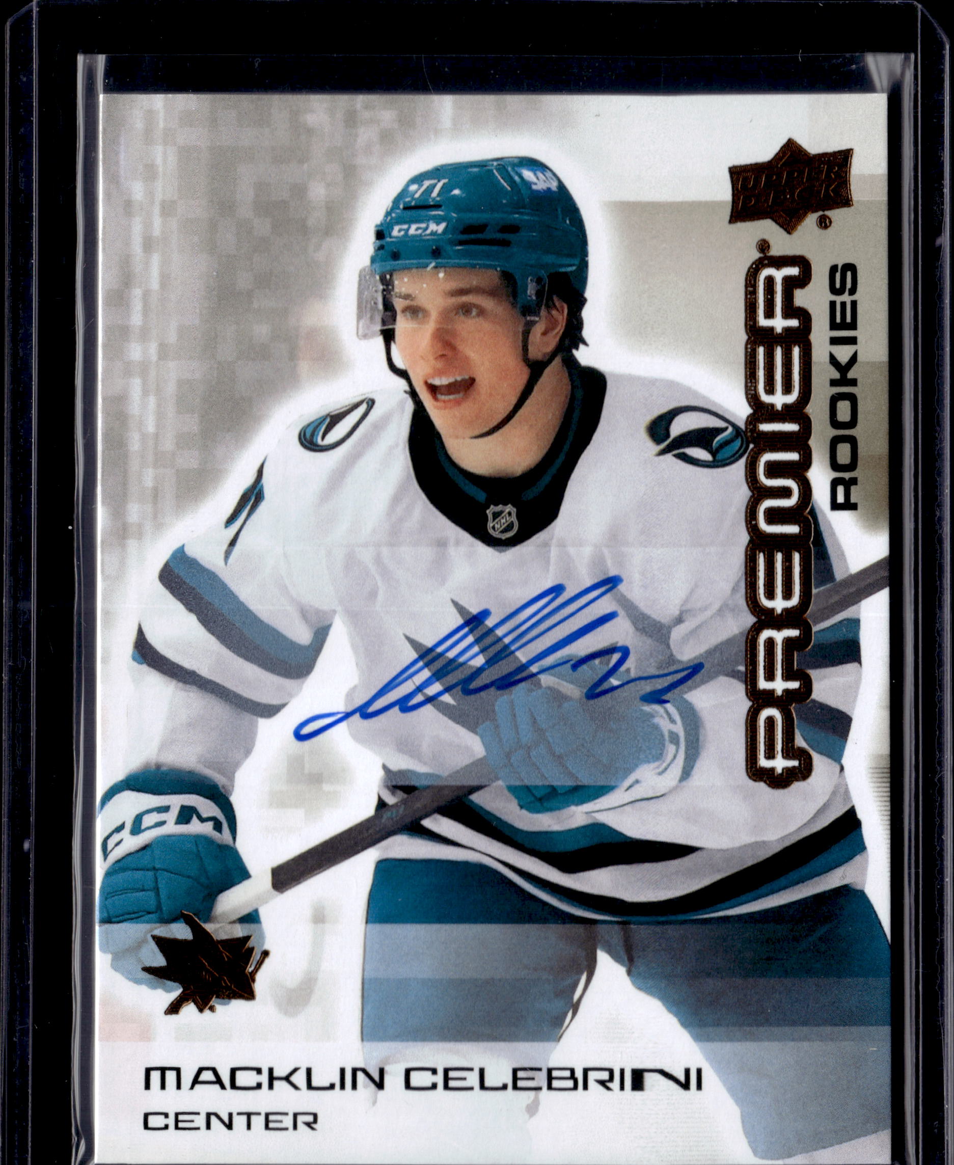 2024-25 Premier Premier Rookies Bronze Auto Macklin Celebrini