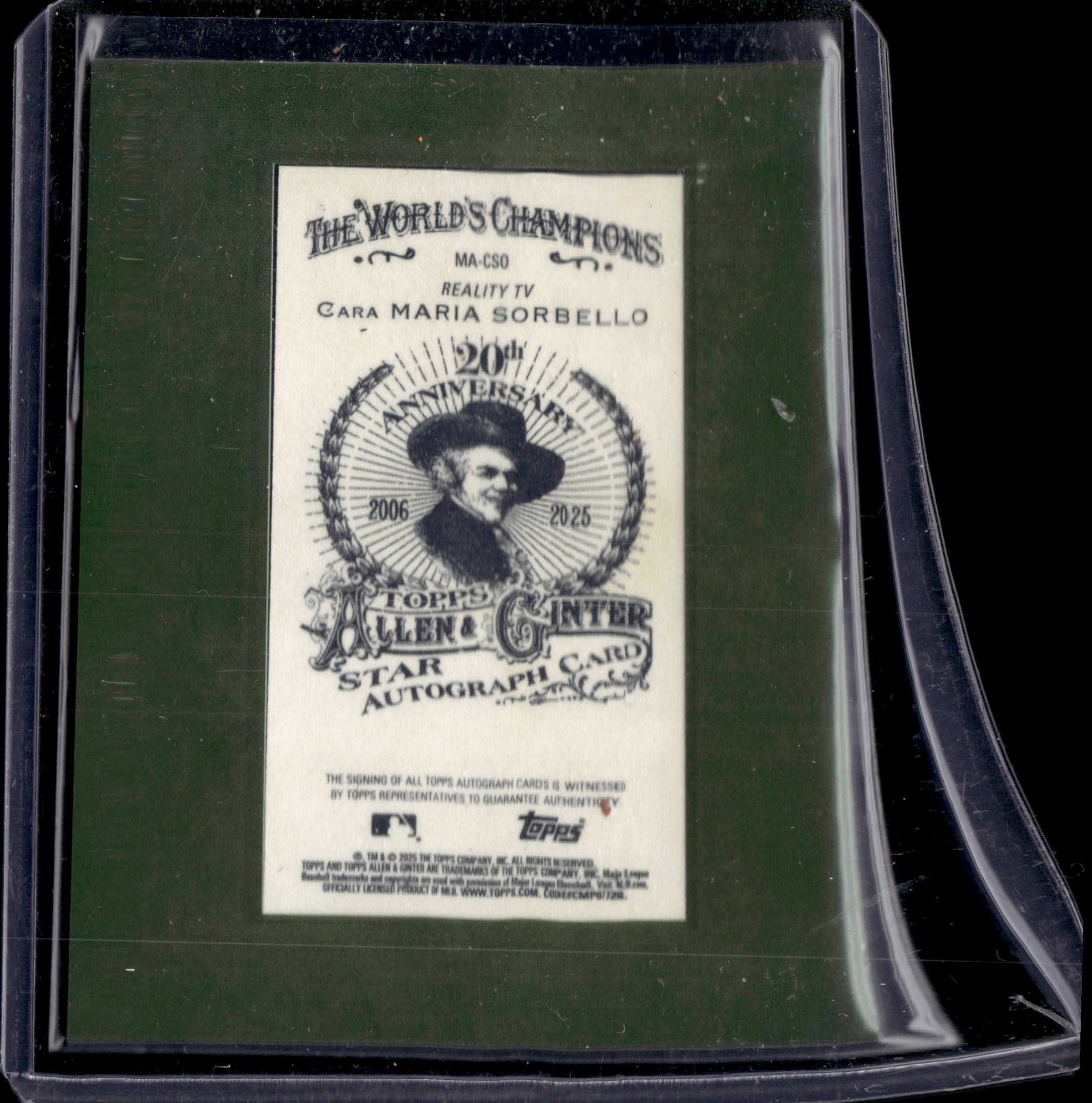 Cara Maria Topps Allen & Ginter 2026 Green /50