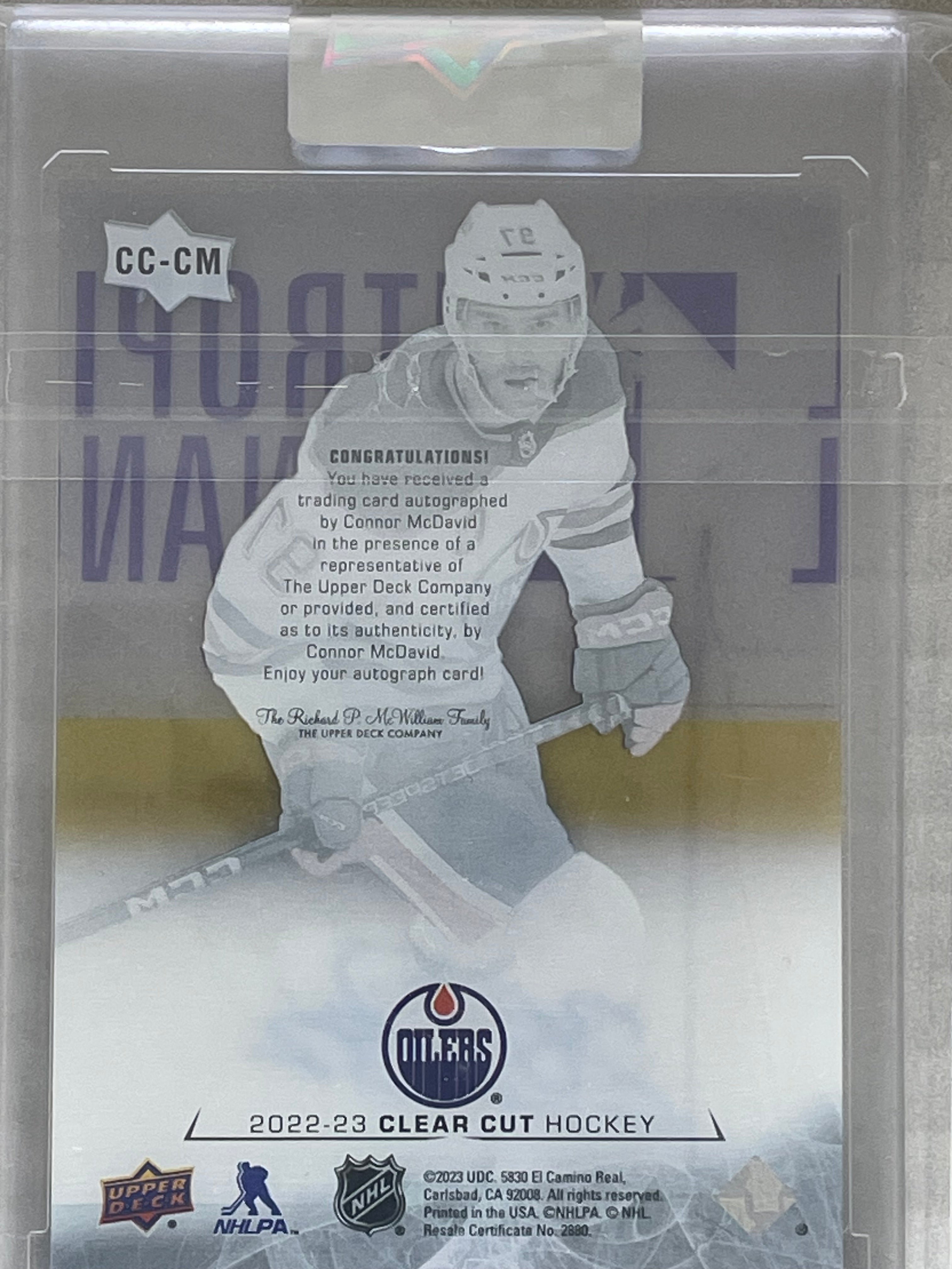 2022-23 Clear Cut Auto Connor McDavid