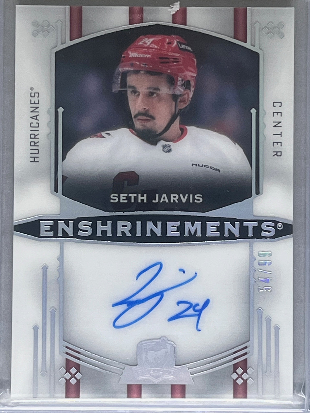 2024-25 Upper Deck The Cup- Seth Jarvis Enshrinements #E-SJ 54/99