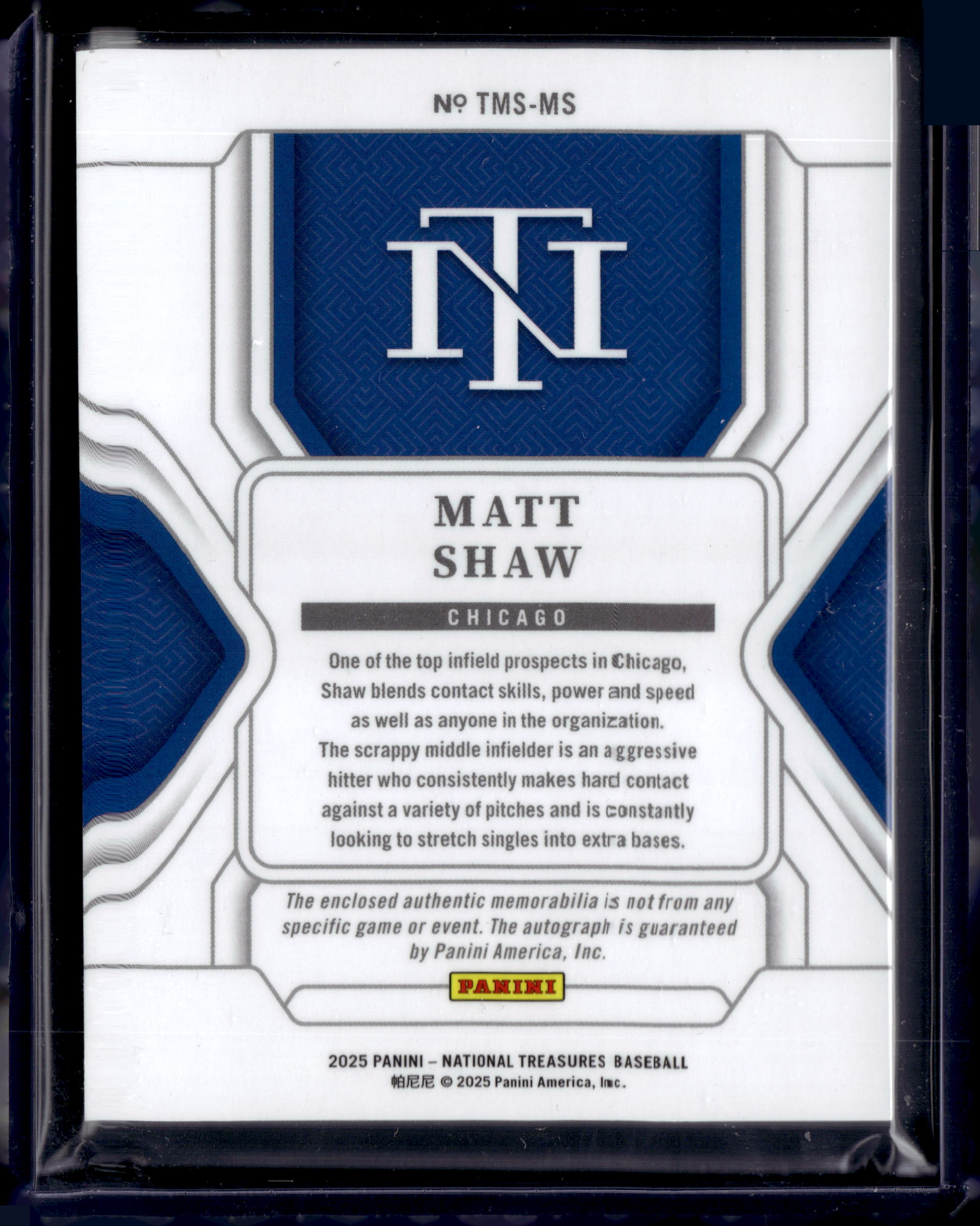 2025 National Treasures Matt Shaw Auto Patch /49