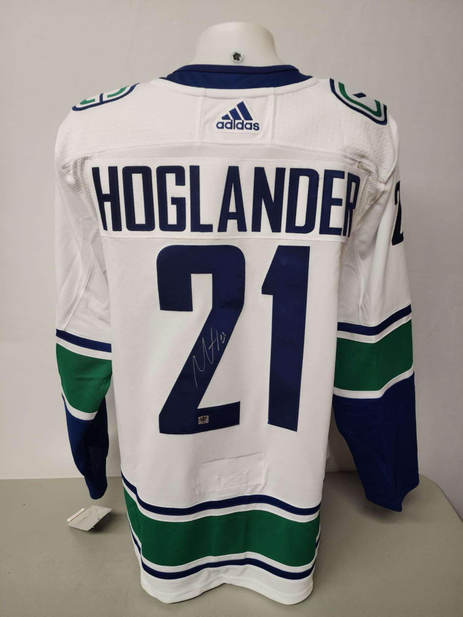 Nils Hoglander Autographed Adidas Vancouver Canucks Jersey Away
