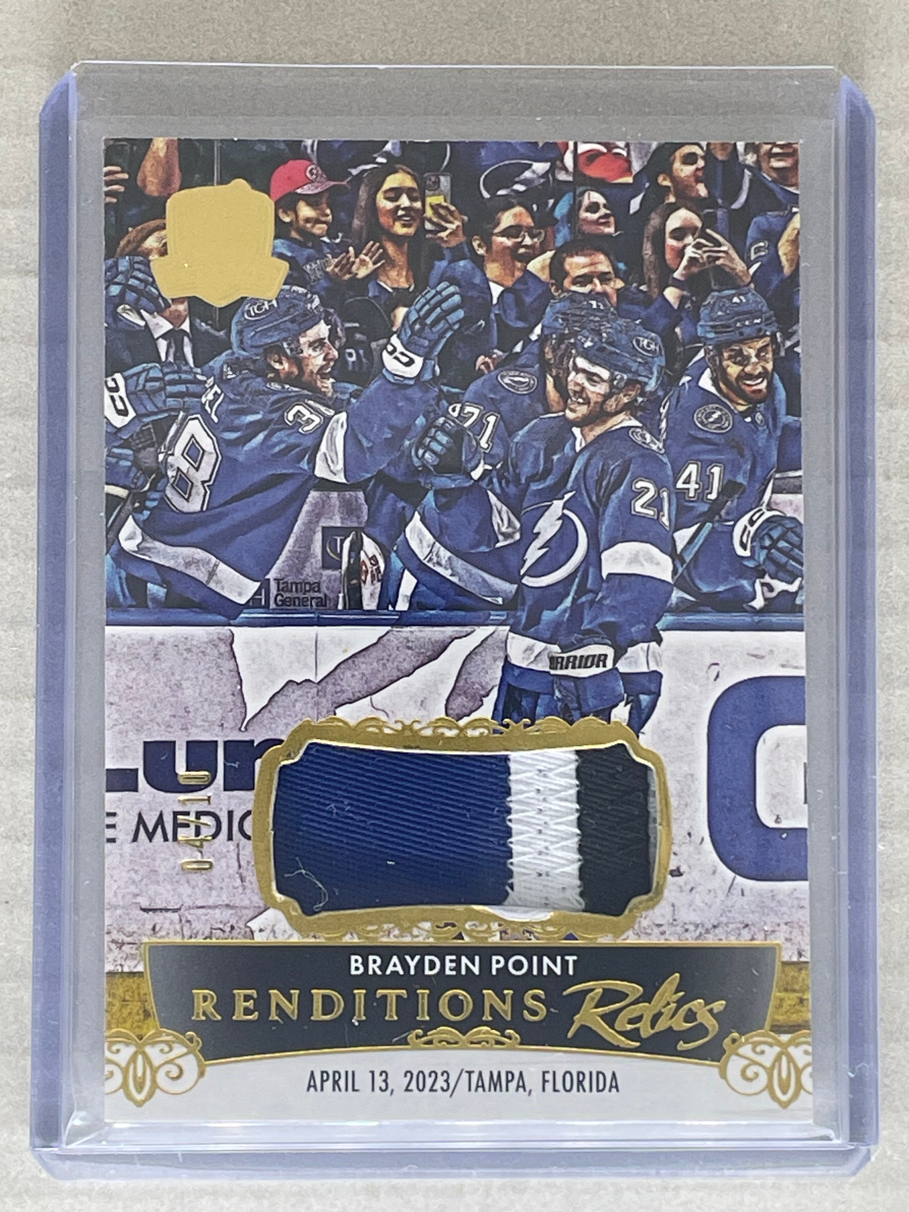 2024-25 The Cup Renditions Relics 3 Clr. Patch /10 Brayden Point