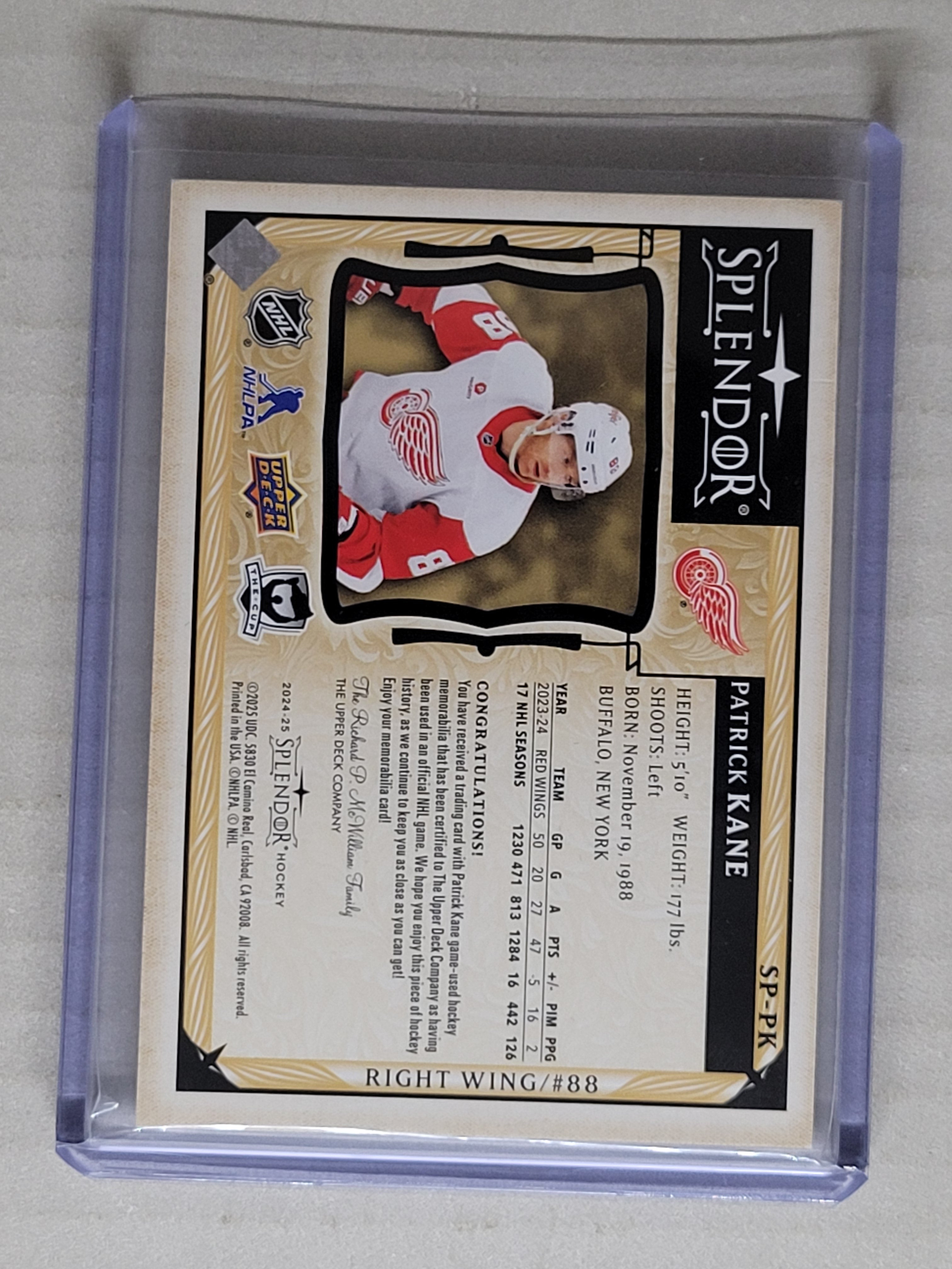 2024-25 The Cup Splendor Patrick Kane /36