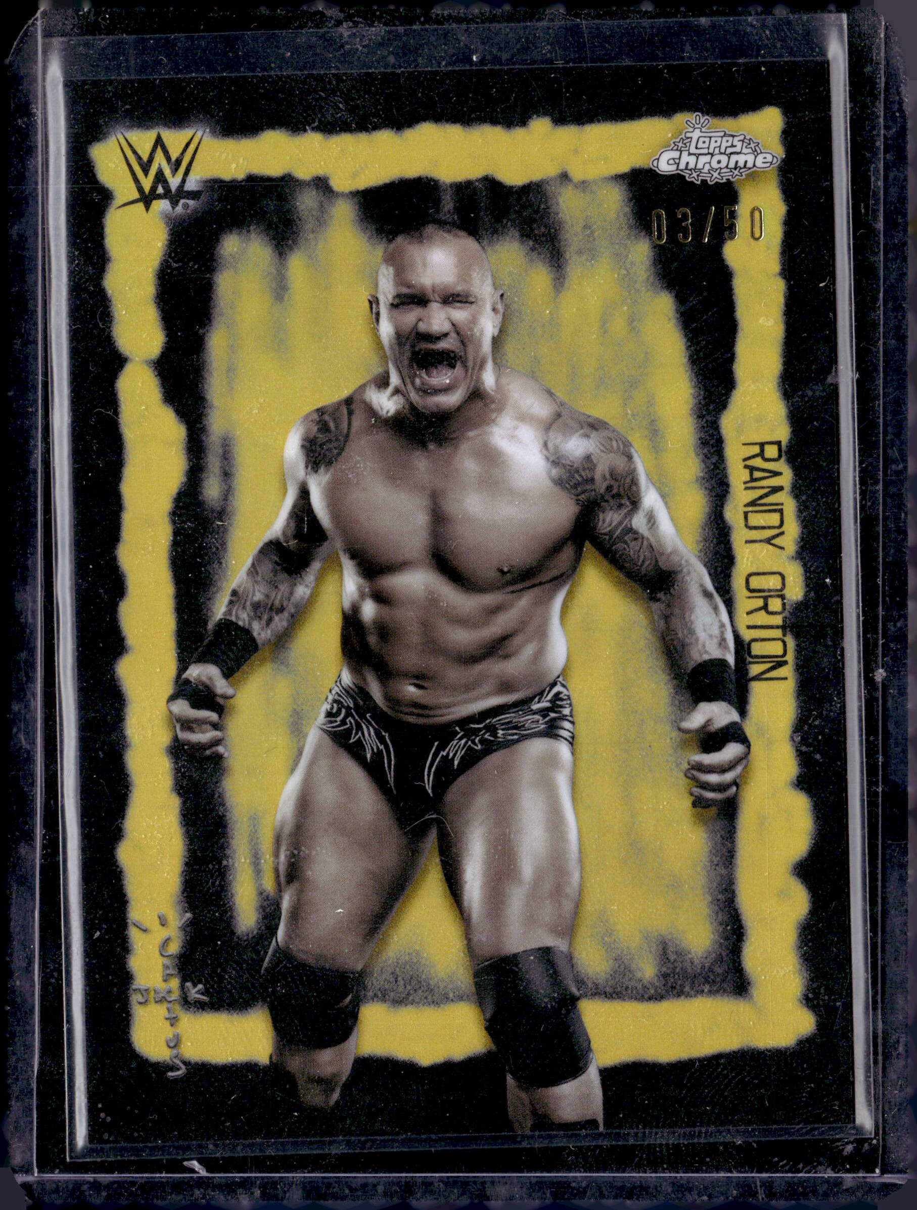 2025 Topps Chrome Cactus Jack Randy Orton Festival Fury Gold 03/50