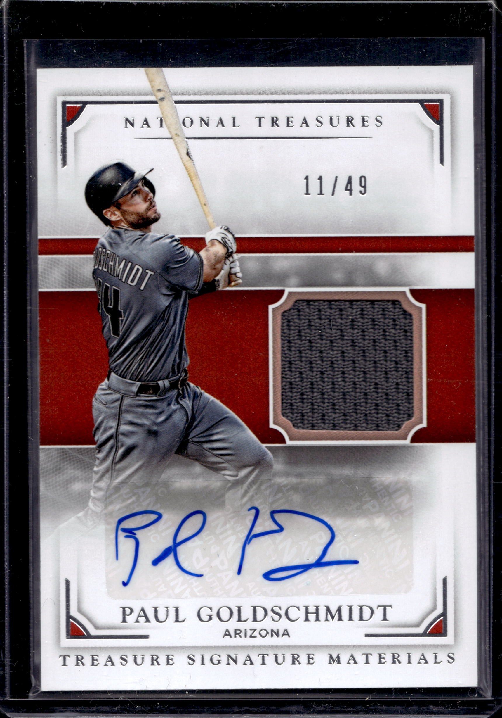 2017 Panini National Treasures Paul Goldschmidt Signature Materials 11/49
