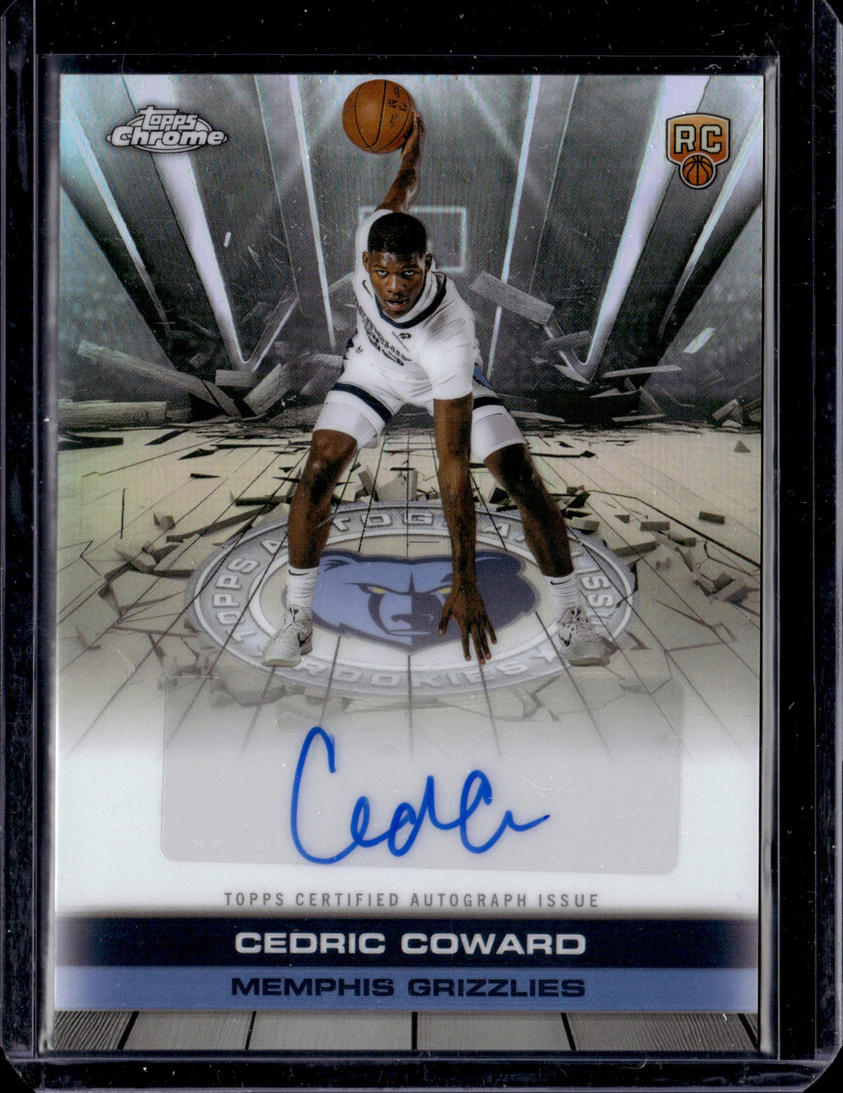 2025 Topps Chrome Cedric Coward Autograph Issue Refractor (b)