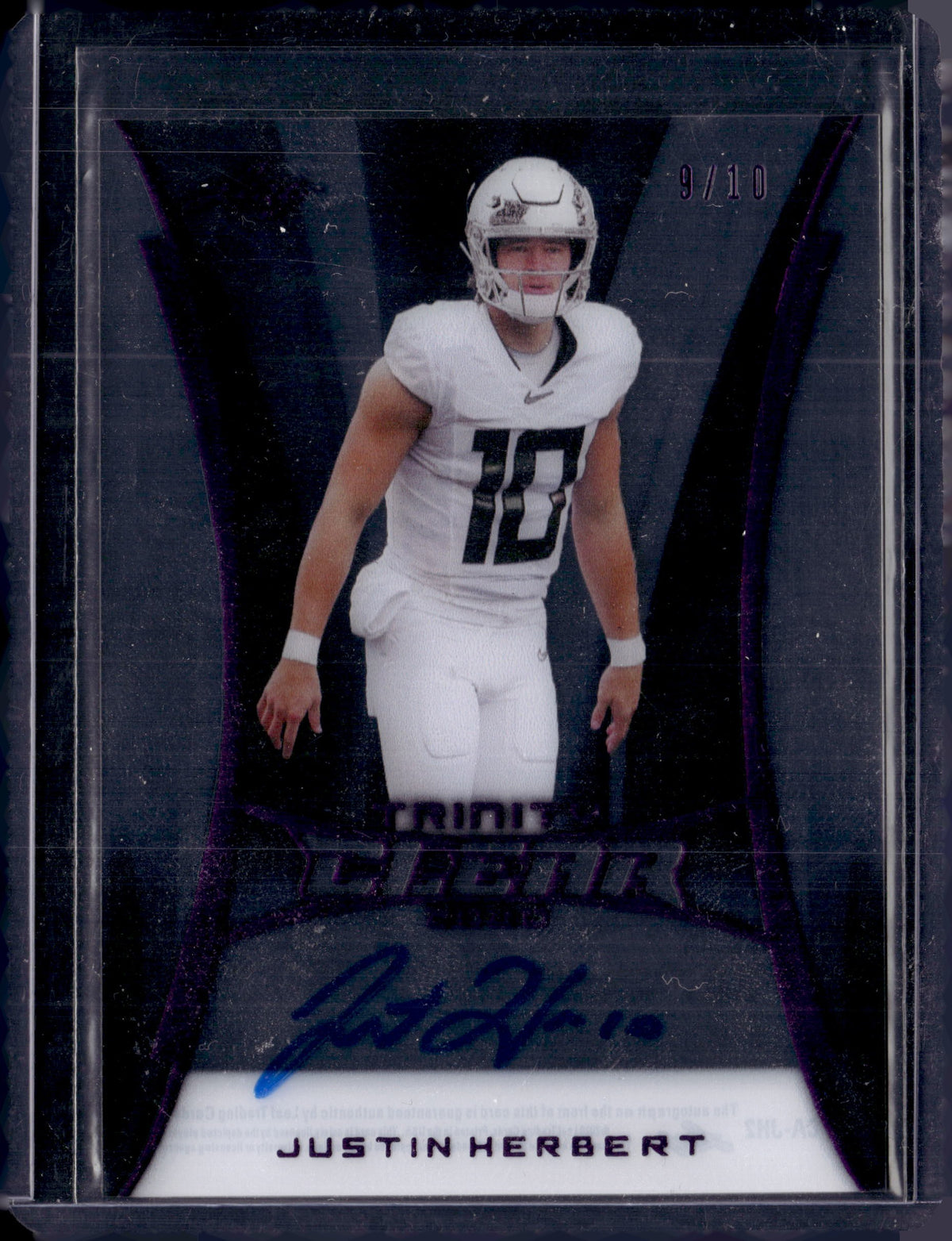 2020 Leaf Justin Herbert Trinity Clear Auto 9/10