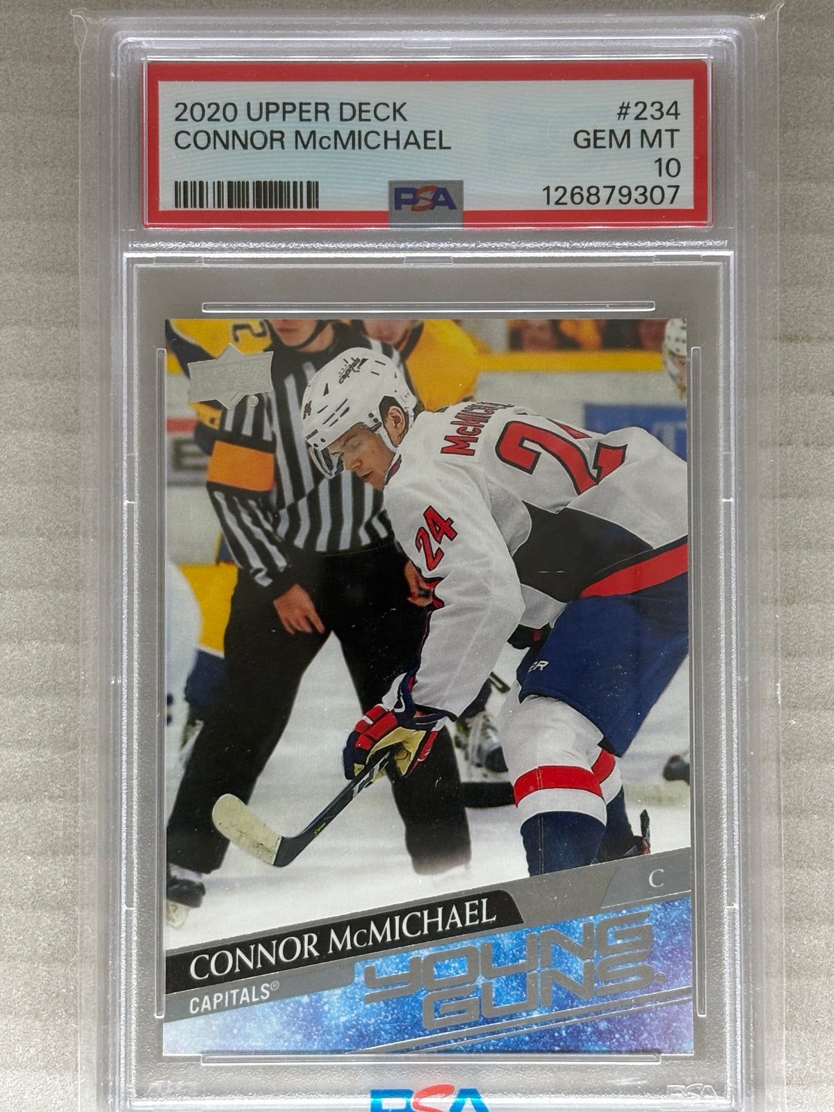 2020-21 Upper Deck Series 1 Young Guns Connor McMichael PSA 10