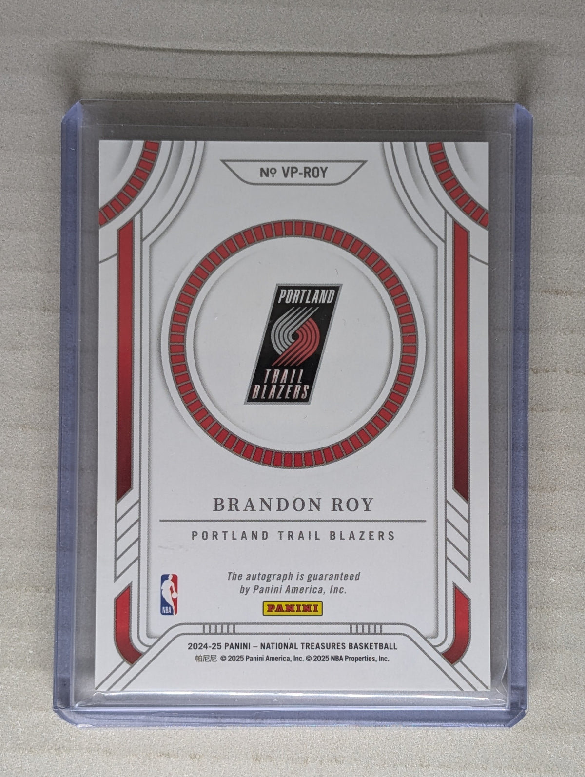 2024-25 Panini National Treasures Brandon Roy Viewpoint Signatures 8/8