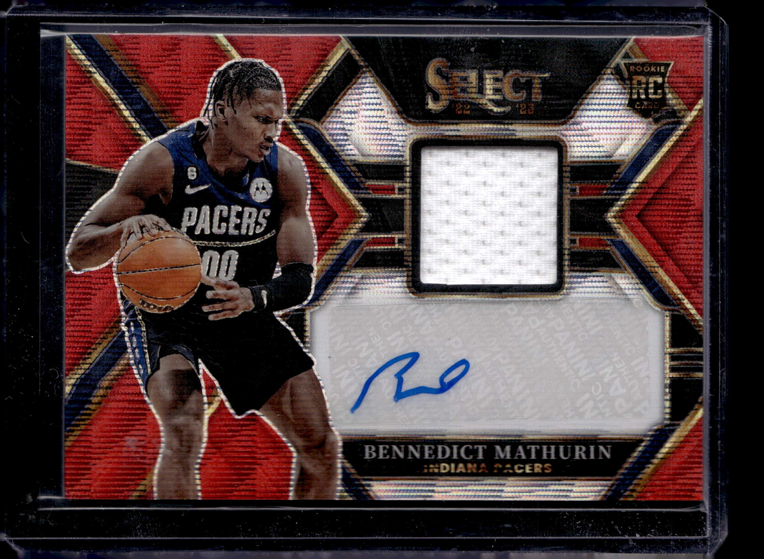 2022-23 Panini Select Prizm Rookie Jersey Auto Bennedict Mathurin