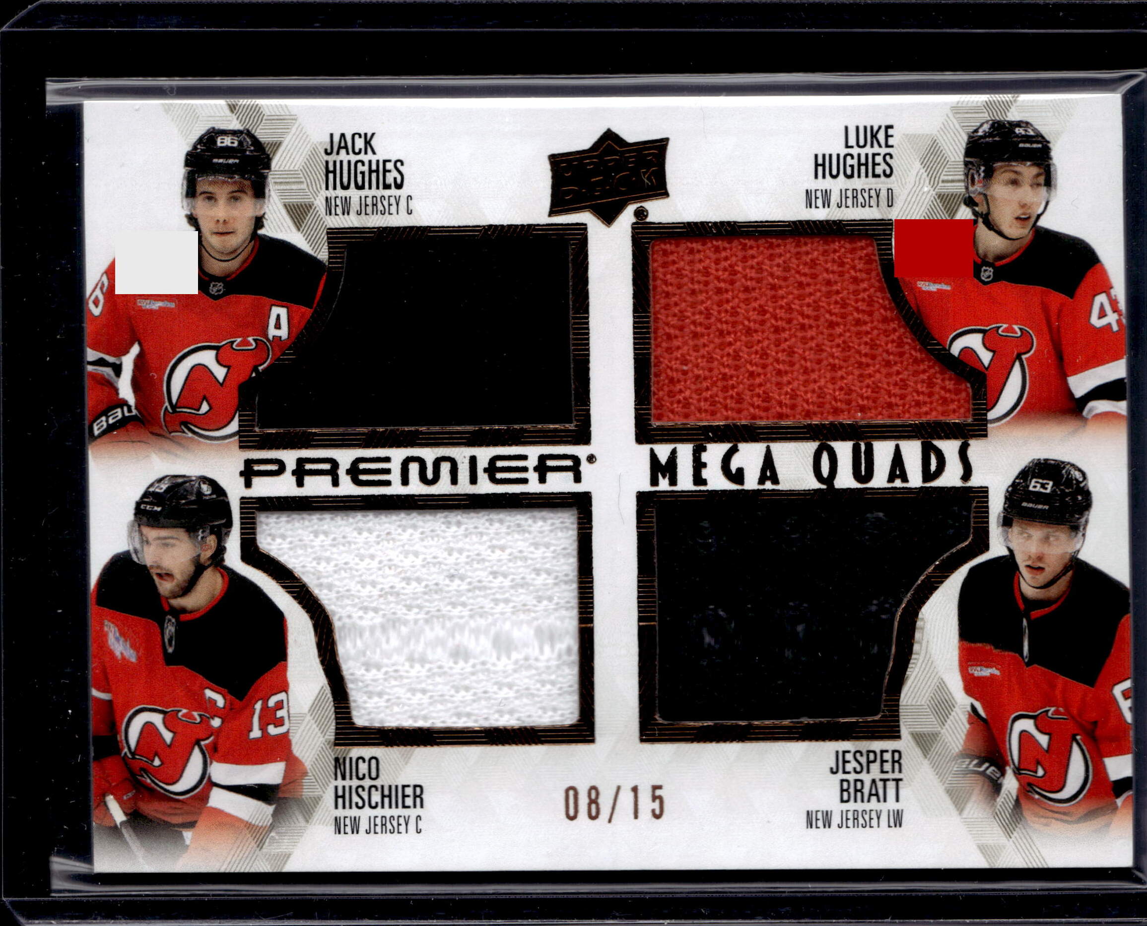 2024-25 Premier Mega Quads /15 Hughes/Hughes/Bratt/Hischier