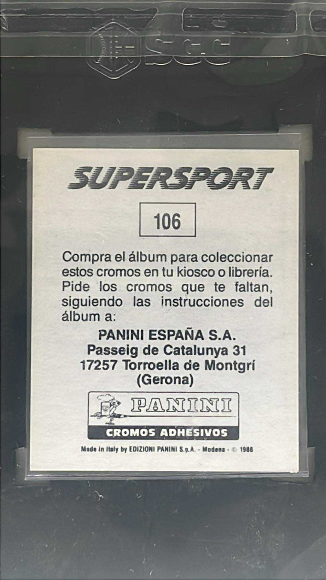 1988 Panini Supersport Spanish Paolo Maldini #106 SGC 9