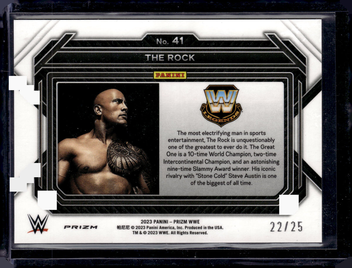 2023 WWE Prizm The Rock Green Pulsar 22/25