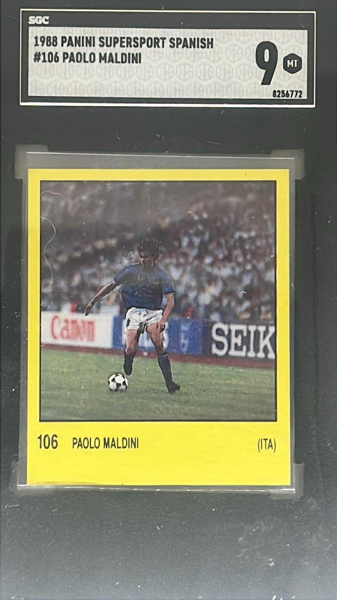 1988 Panini Supersport Spanish Paolo Maldini #106 SGC 9