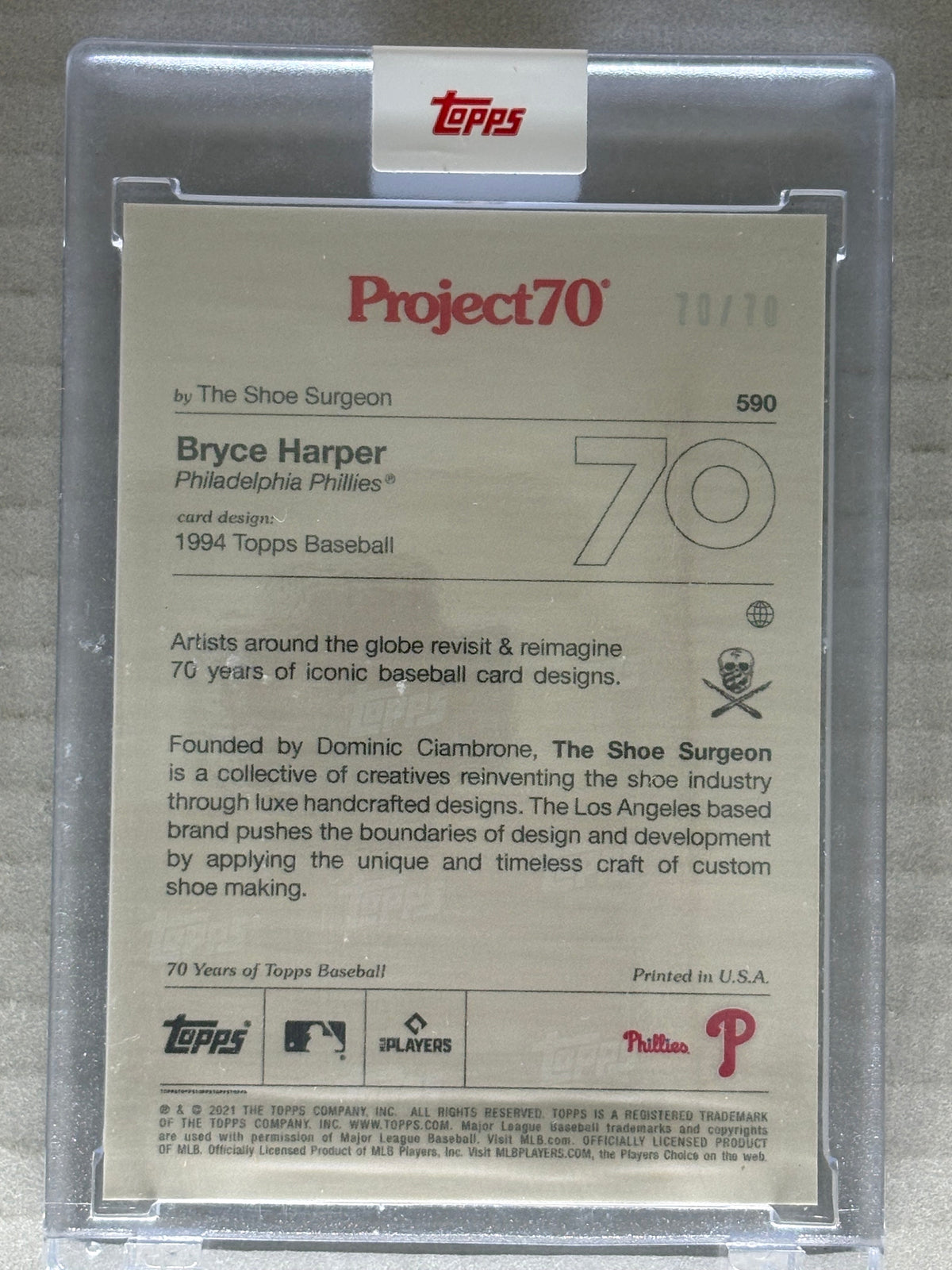 2021 Topps Project 70 Bryce Harper 70/70