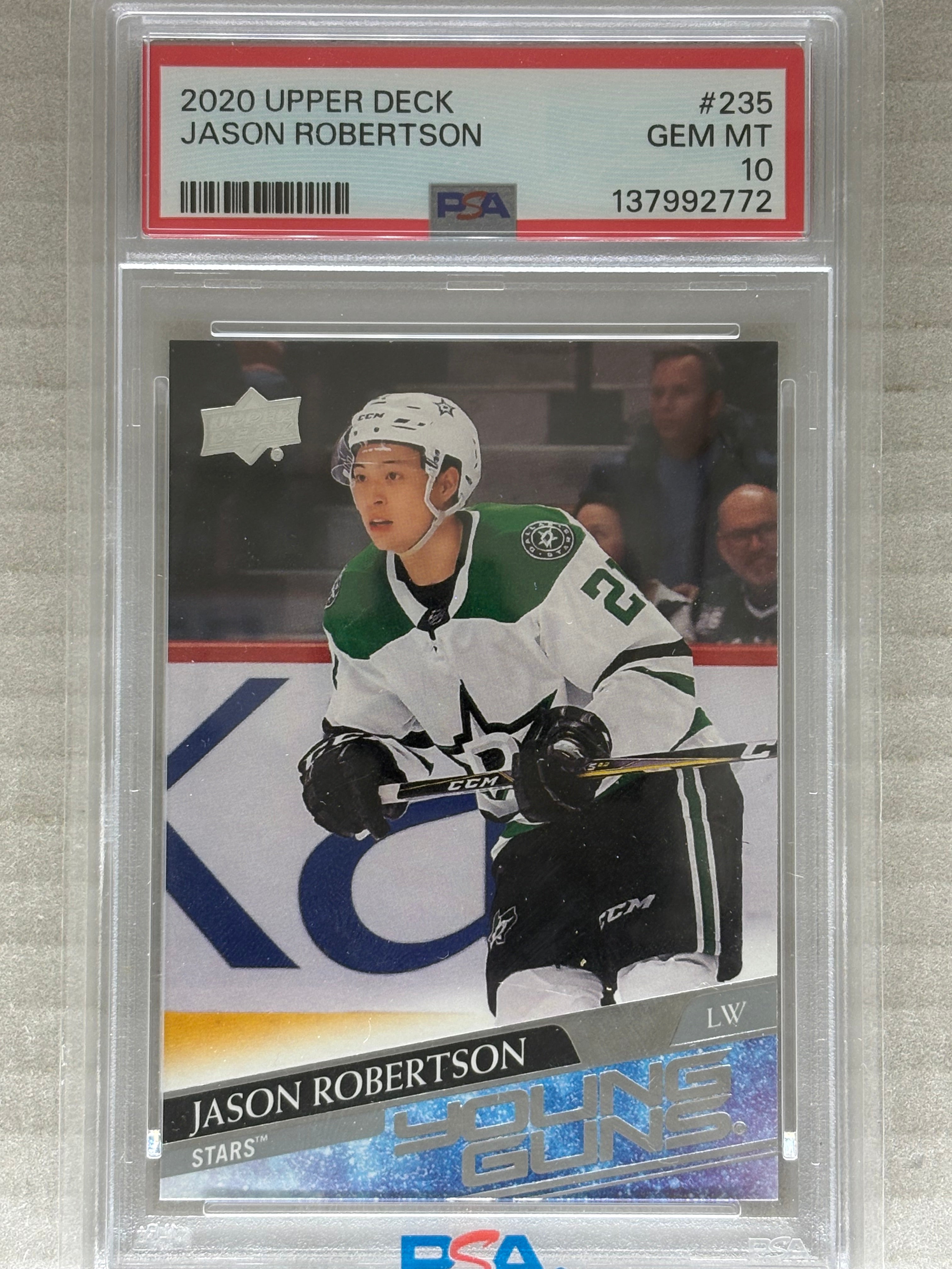 2020-21 Upper Deck Series 1 Young Guns Jason Robertson PSA 10