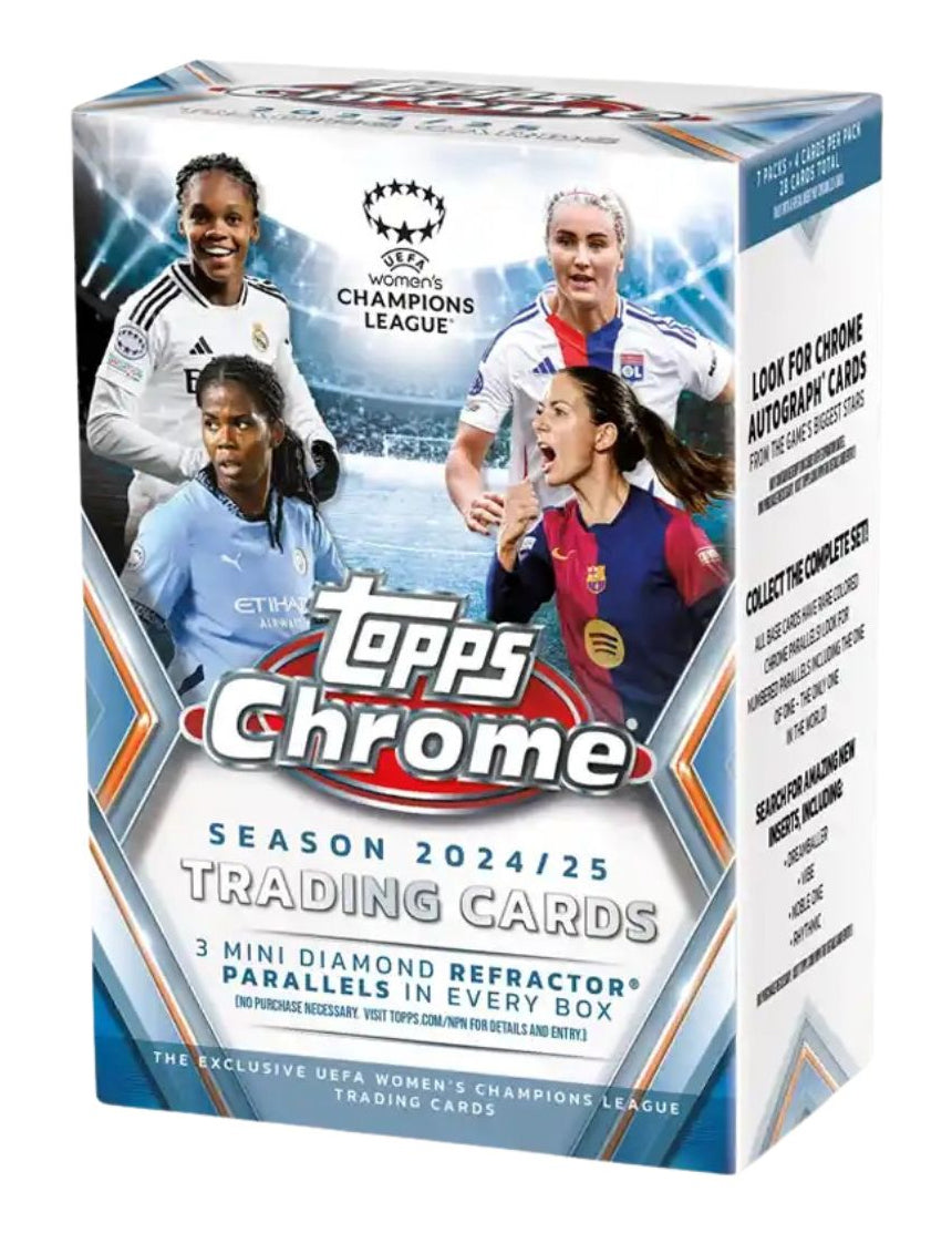 2024-25 Topps Chrome UEFA Women's Champions League Soccer Blaster Box
