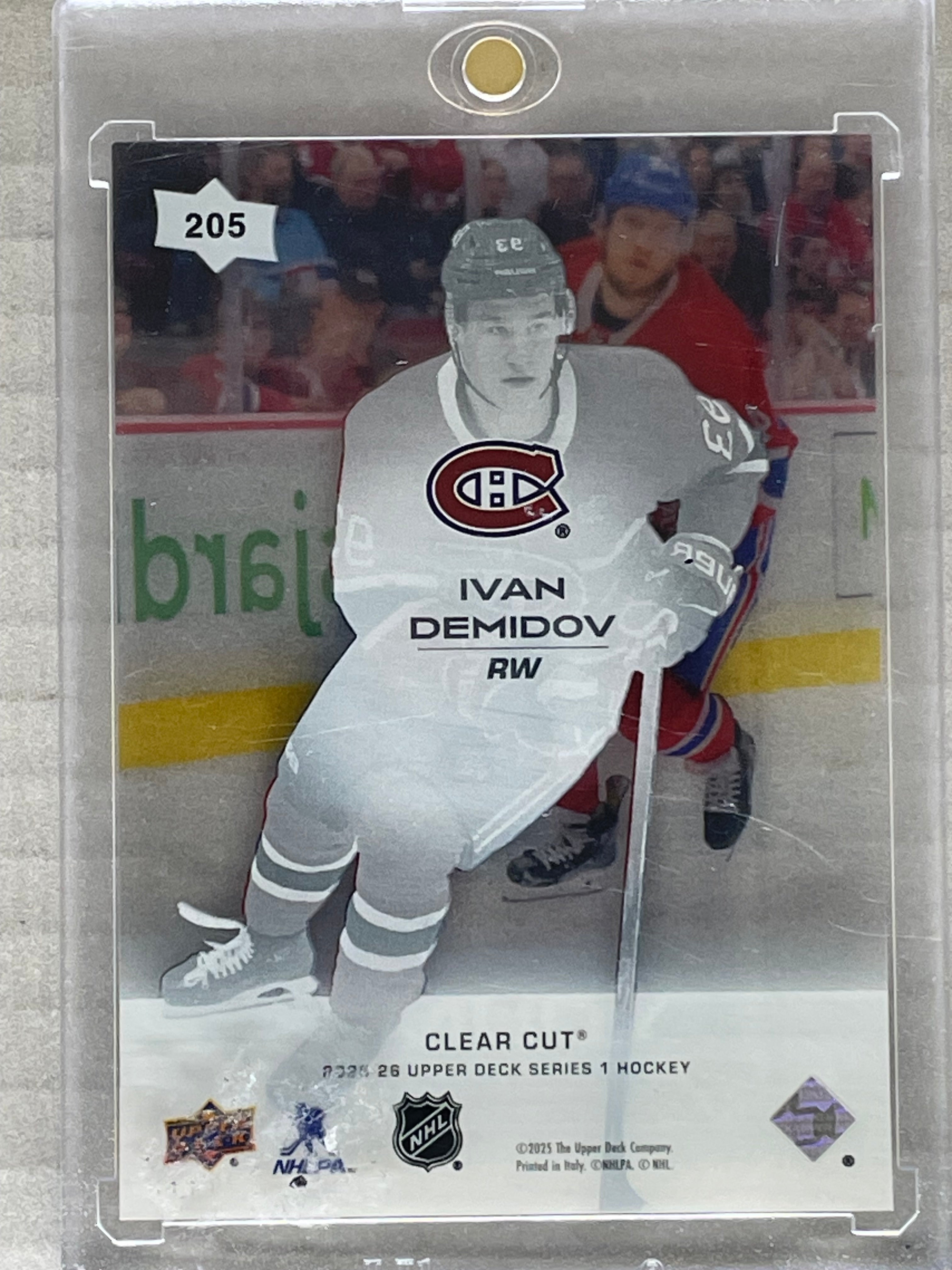 2025-26 Upper Deck Series 1 Ivan Demidov Young Guns Clear Cut