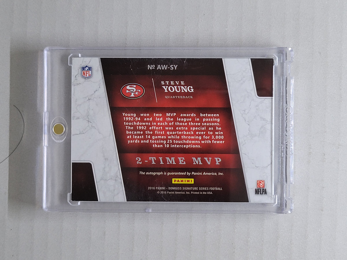 2016 Panini Donruss Signature Series Steve Young Auto /3