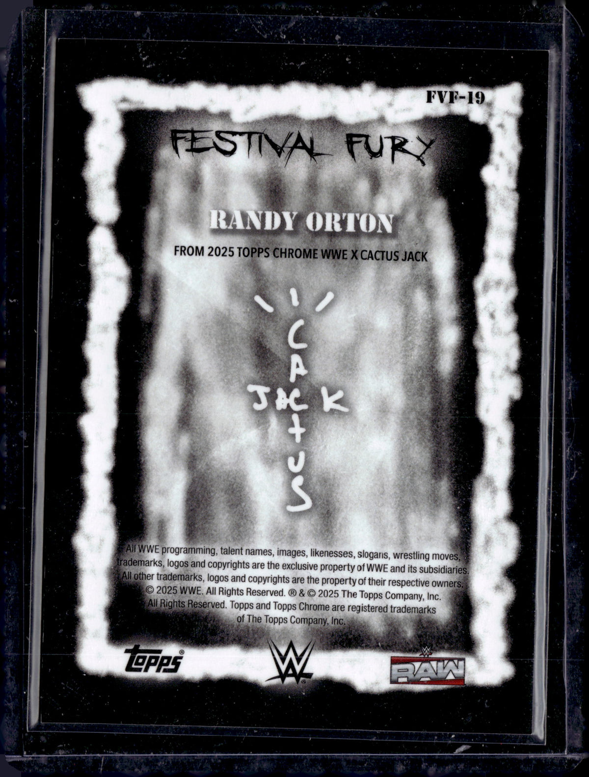 2025 Topps Chrome Cactus Jack Randy Orton Festival Fury Gold 03/50