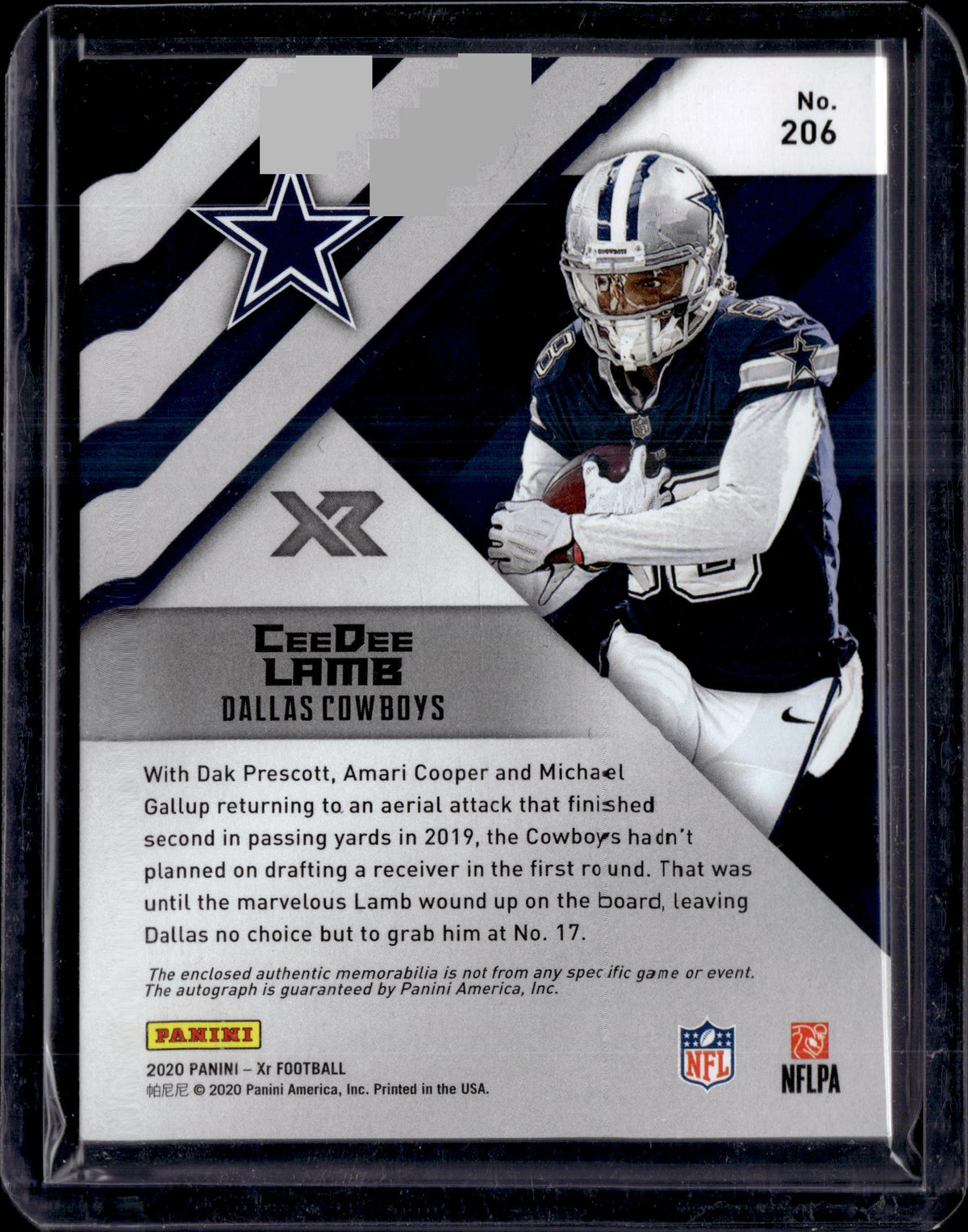 2020 Panini XR Ceedee Lamb Triple Swatch Autographs 04/15