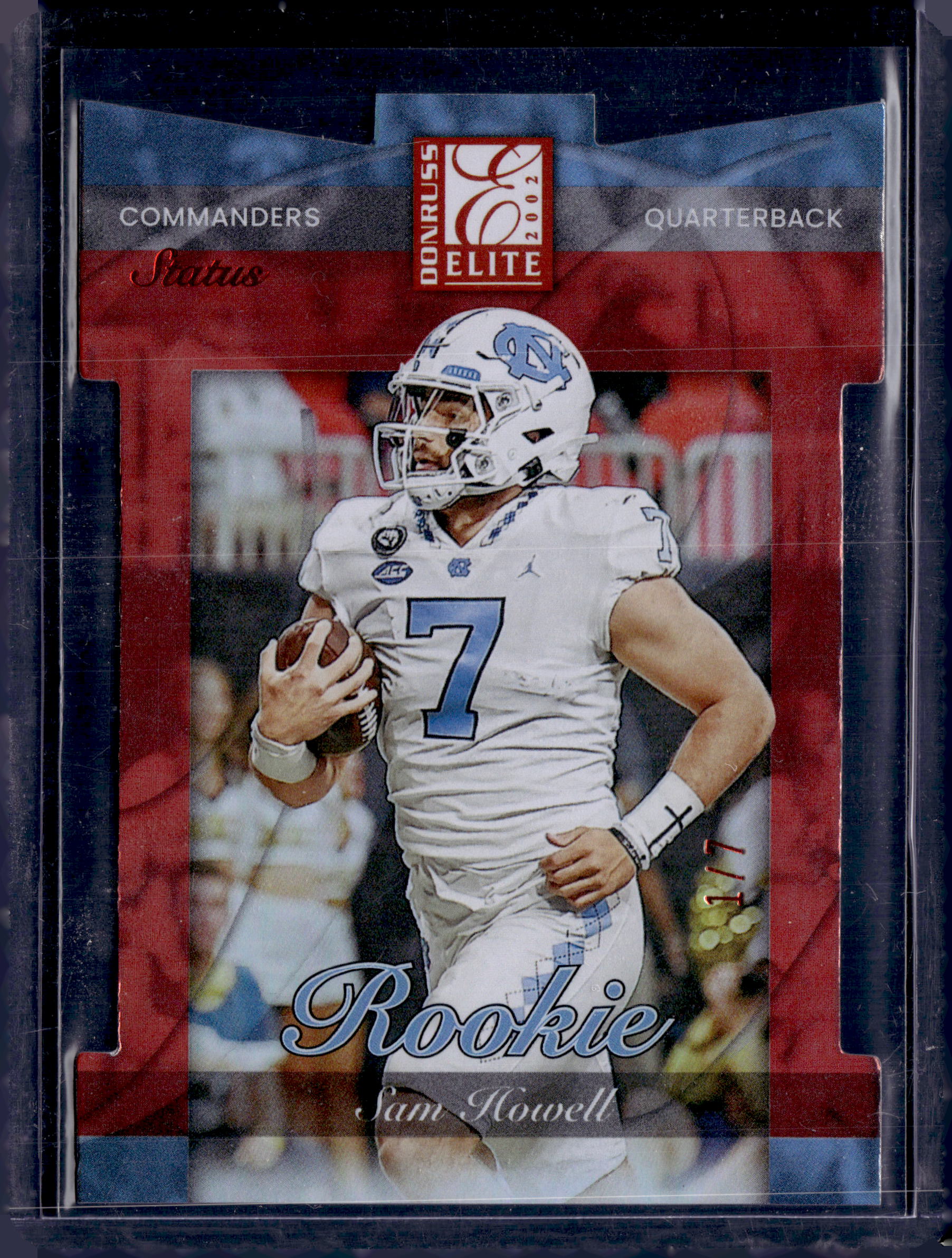 2022 Donruss Elite Sam Howell Stauts Die Cut Red 1/7