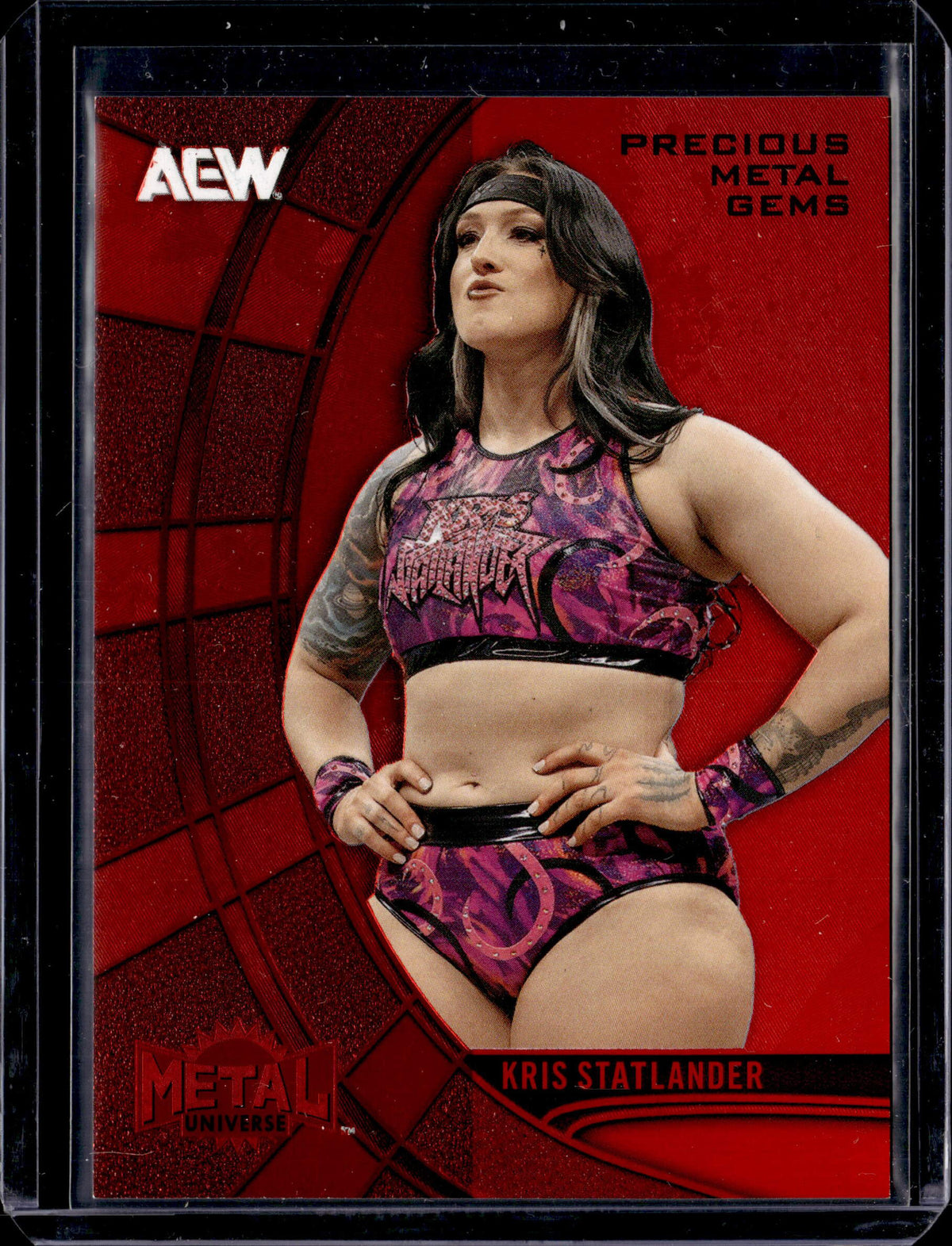 2025 AEW Metal Universe Red PMG Kris Statlander #23
