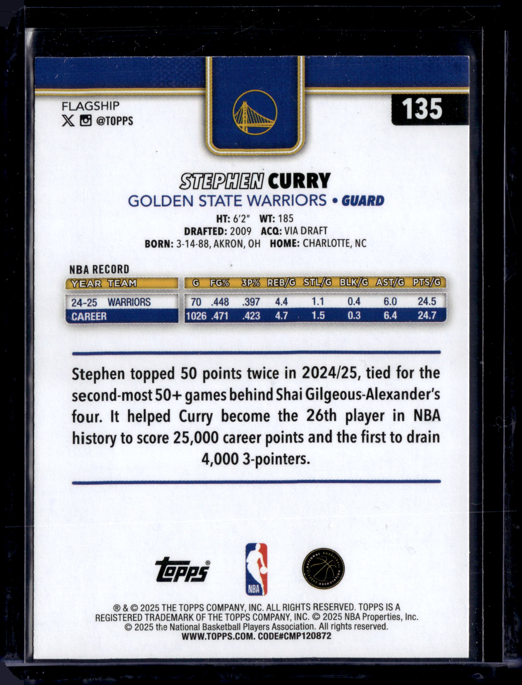 2025-26 Topps Stephen Curry Black /68