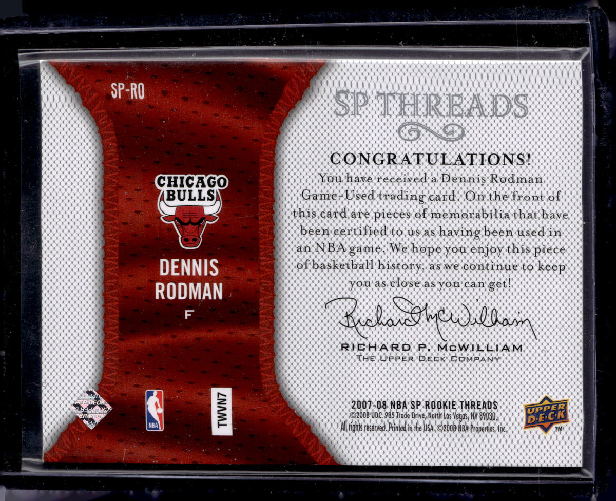 2007-08 Upper Deck SP Rookie Threads Dennis Rodman SP Threads