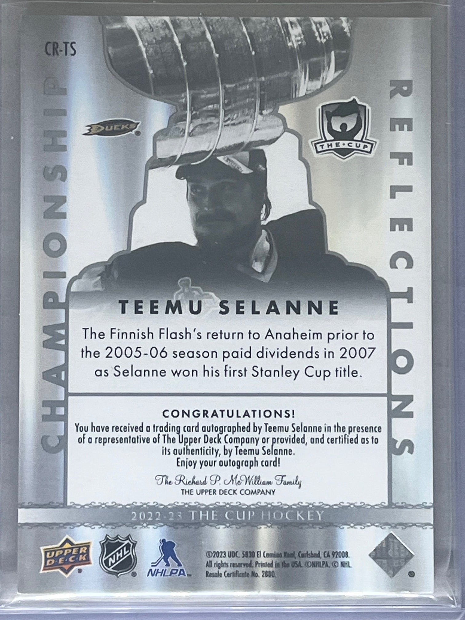 2024-25 The Cup Teemu Selanne 2022-23 Update - Championship Reflections