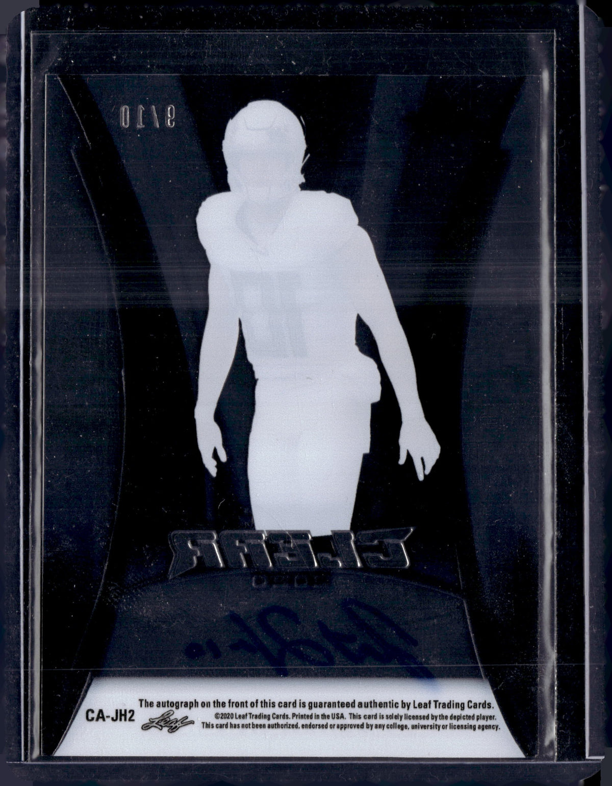 2020 Leaf Justin Herbert Trinity Clear Auto 9/10