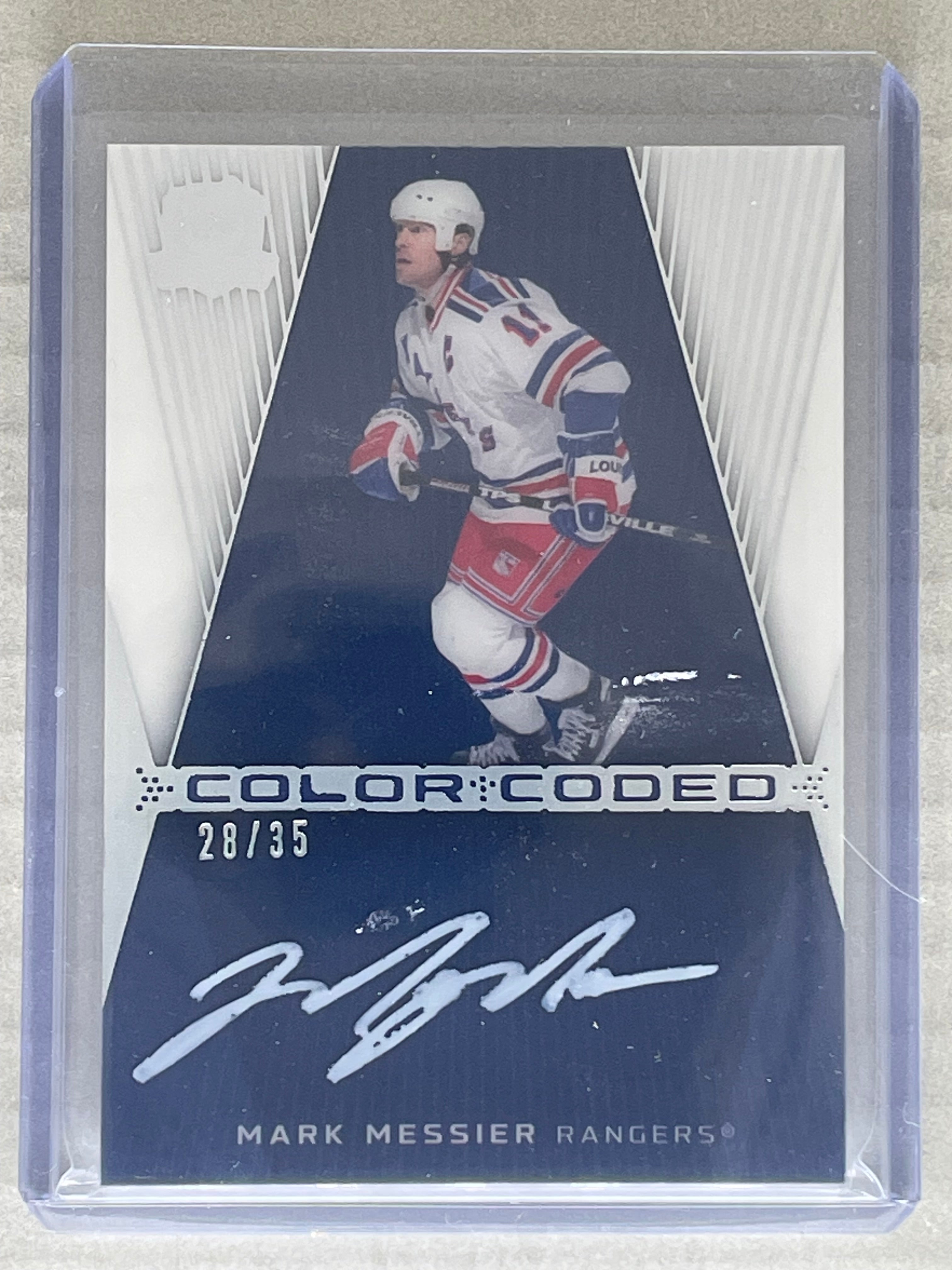 2024-25 The Cup Color Coded /35 Auto Mark Messier
