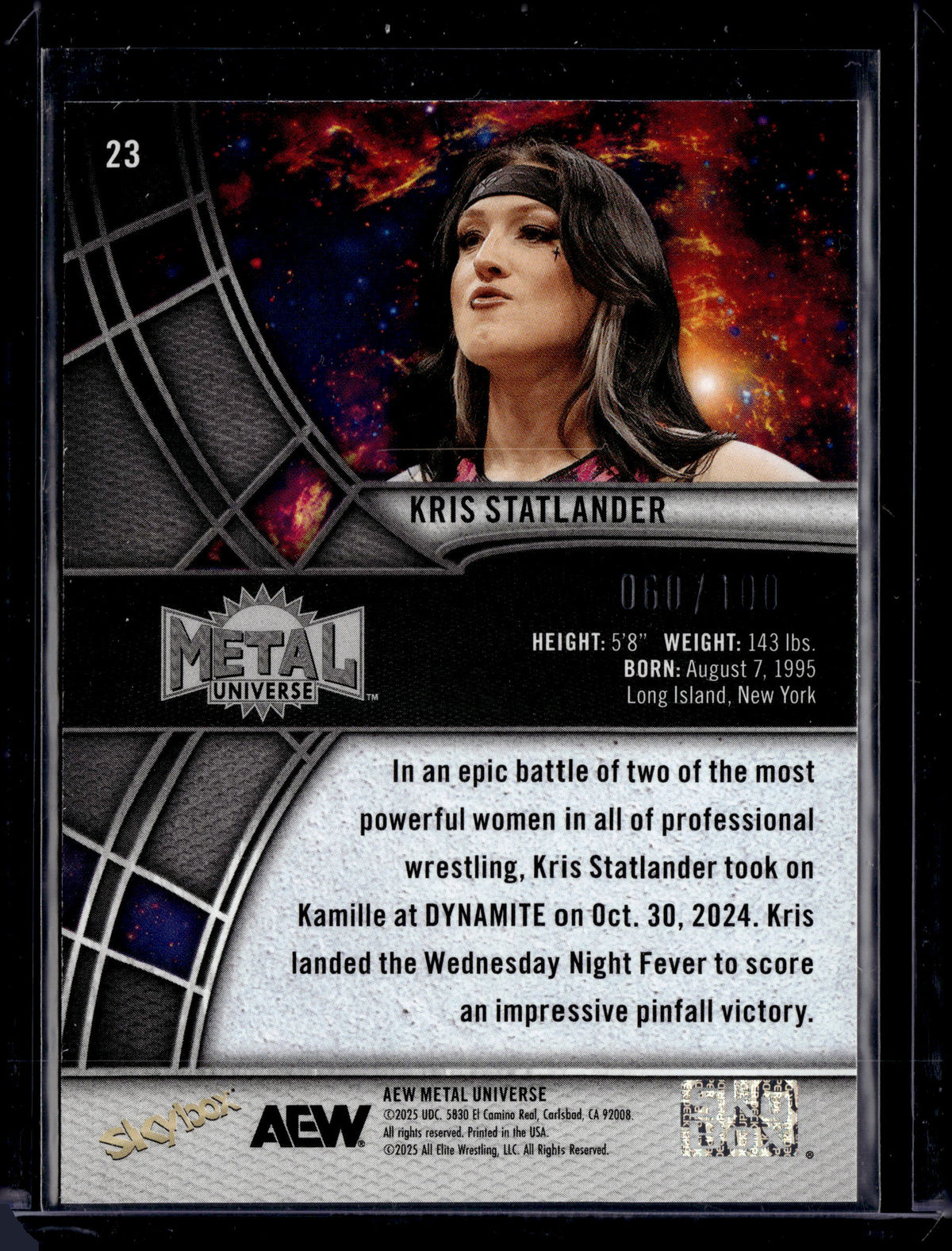 2025 AEW Metal Universe Red PMG Kris Statlander #23