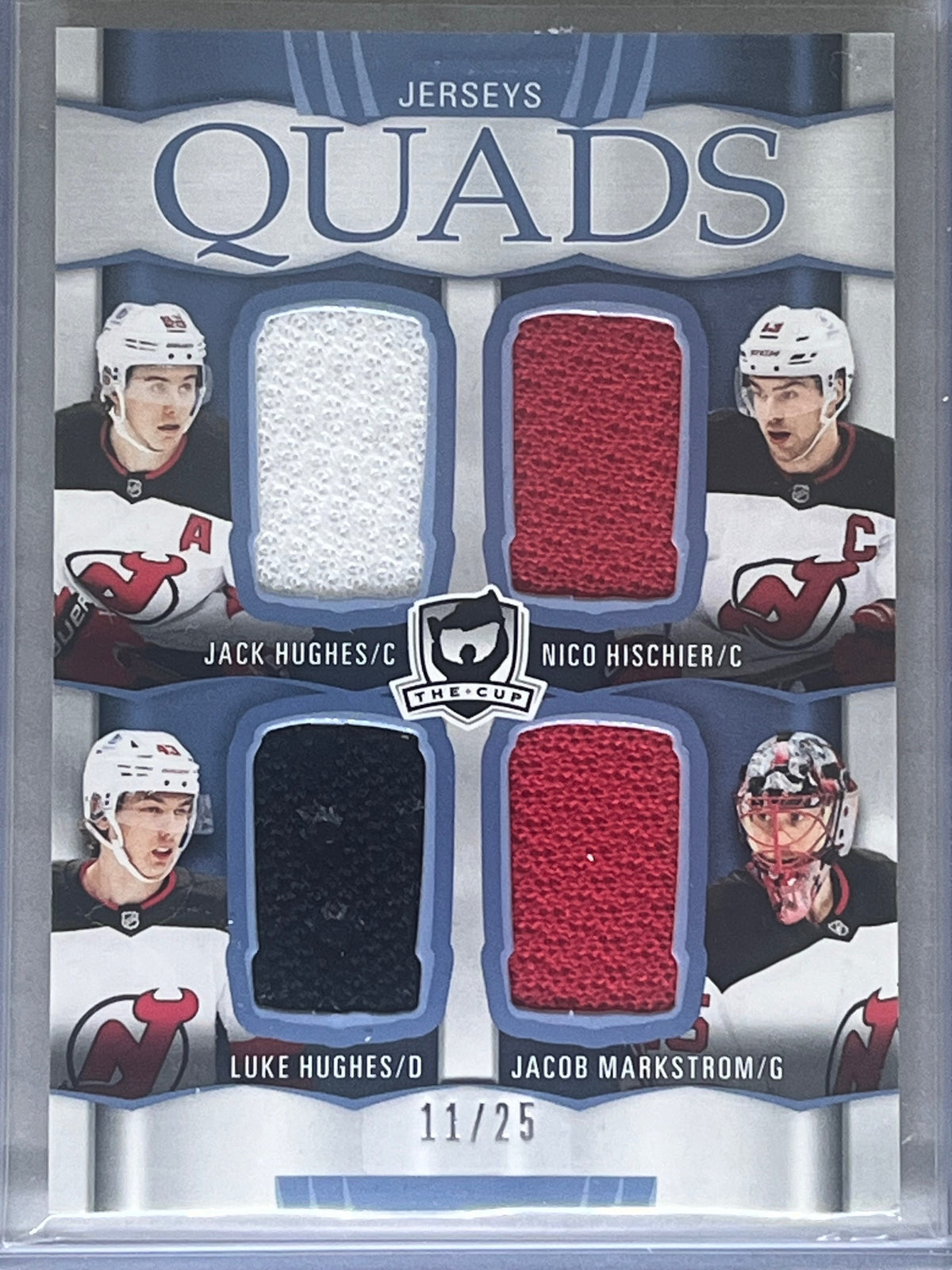 2024-25 The Cup Quads Hughes, Hischier, Hughes, Markstrom  11/25