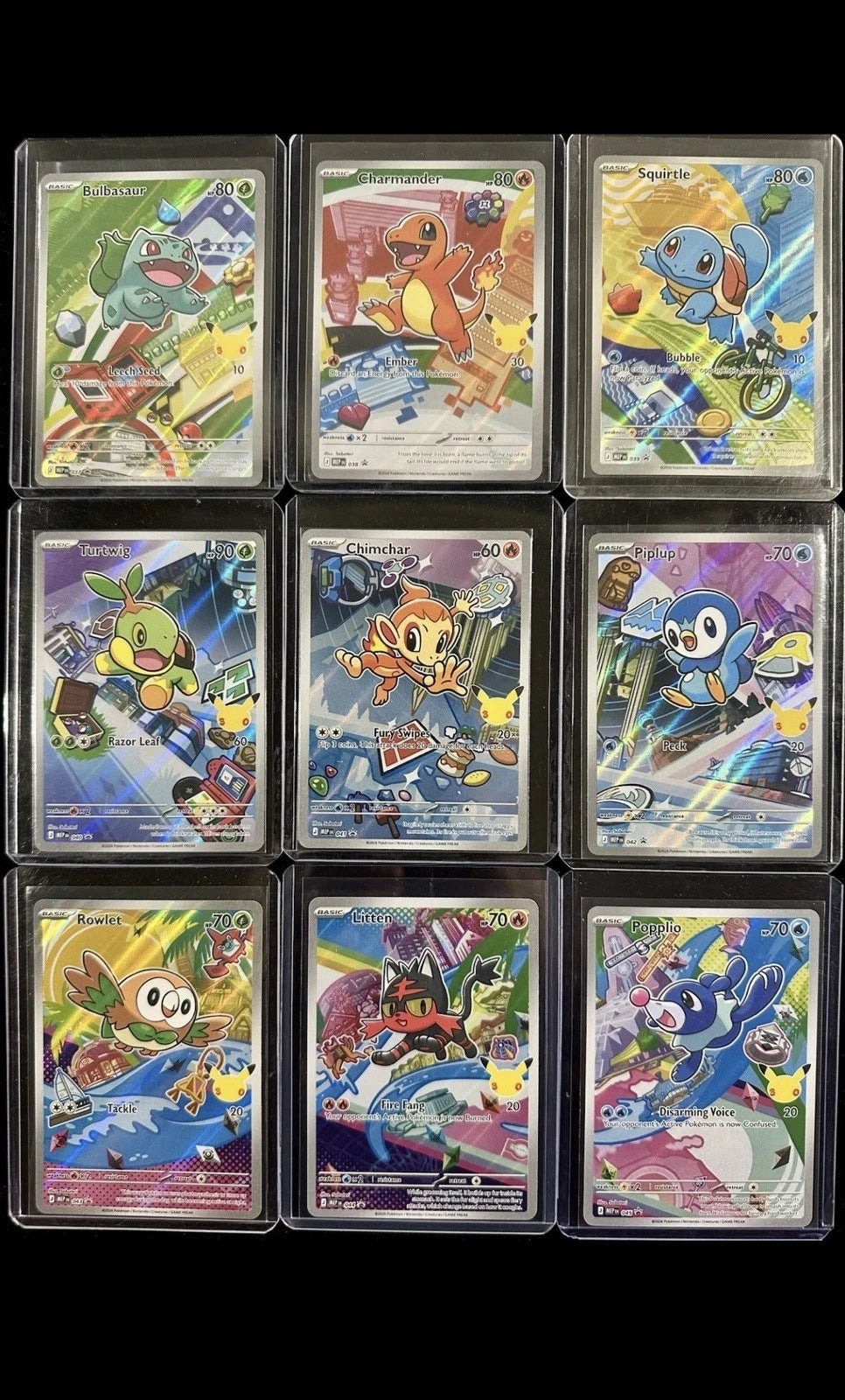 Set of 9 Pokemon TCG First Partner Illustration Collection Series 1 Promo