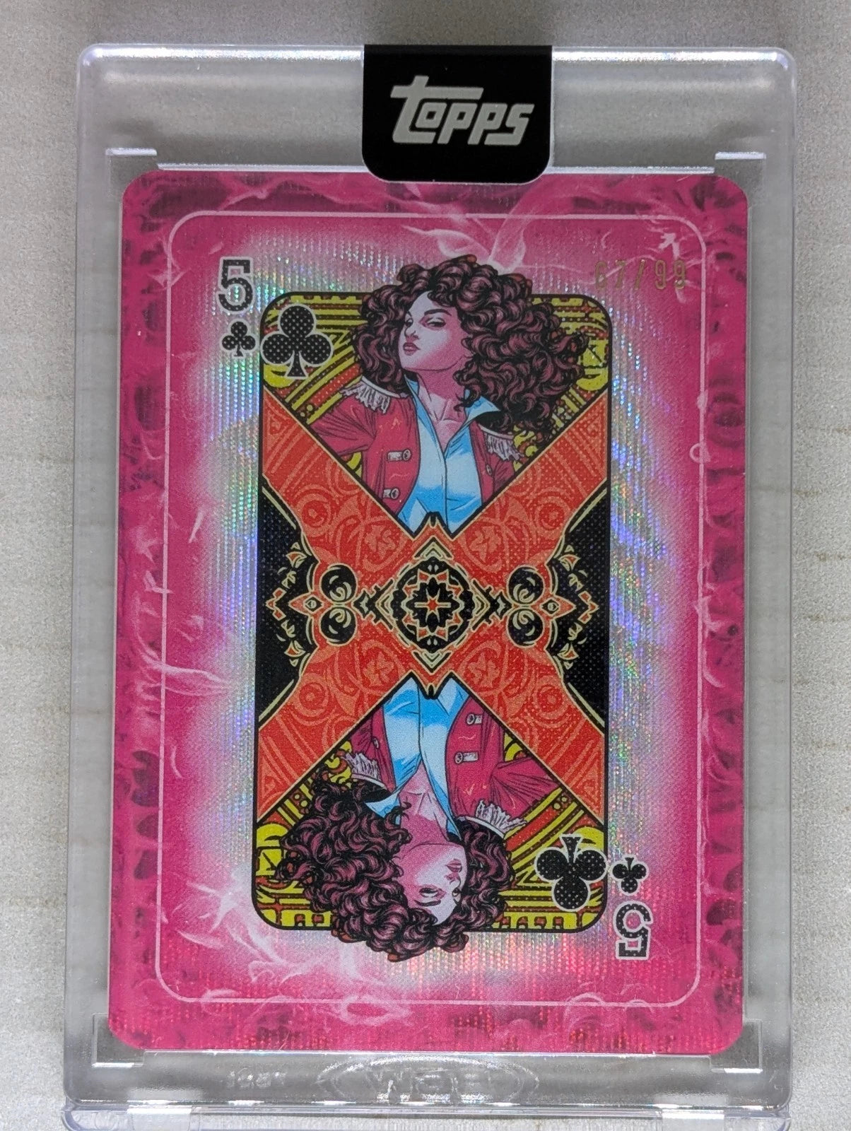 2025 Topps Marvel Chrome Kitty Pryde 5 Clubs Pink /99