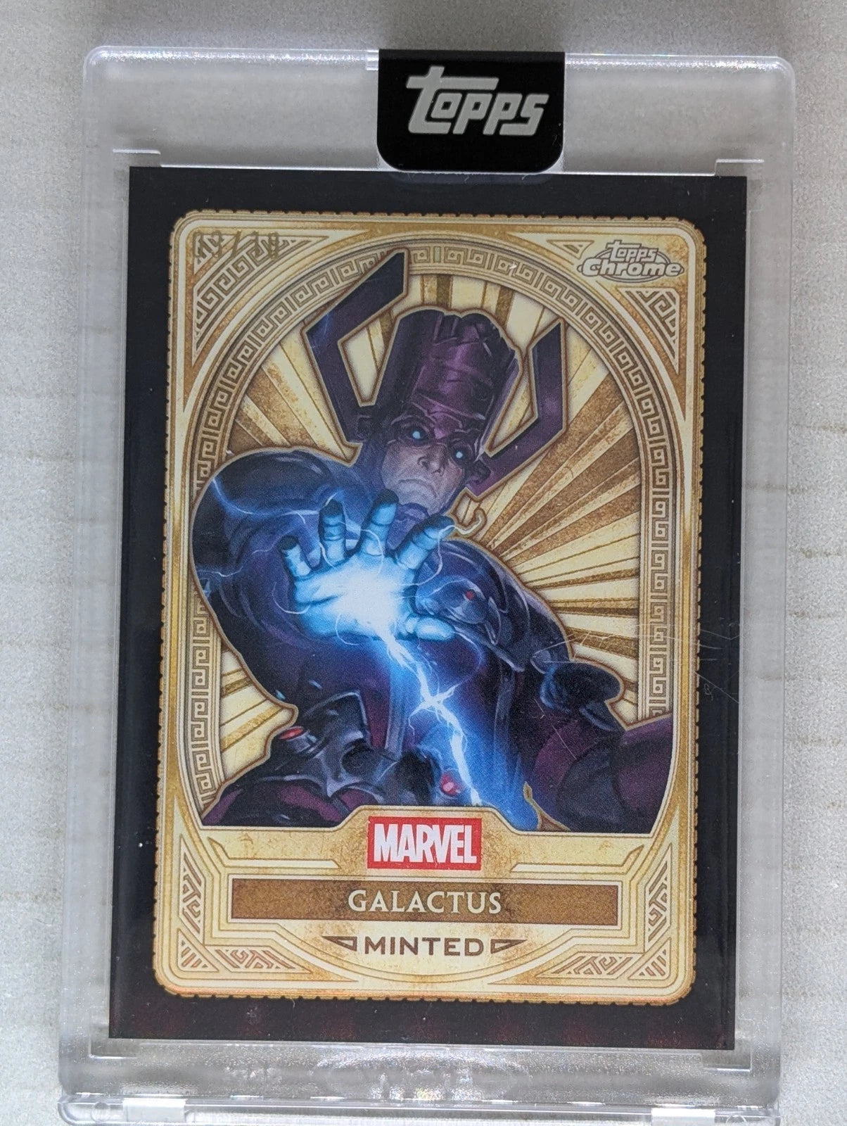 2025 Topps Marvel Mint Galactus Black Foil Gold Minted Refractor /10