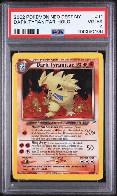 2002 Neo Destiny Dark Tyranitar PSA 4